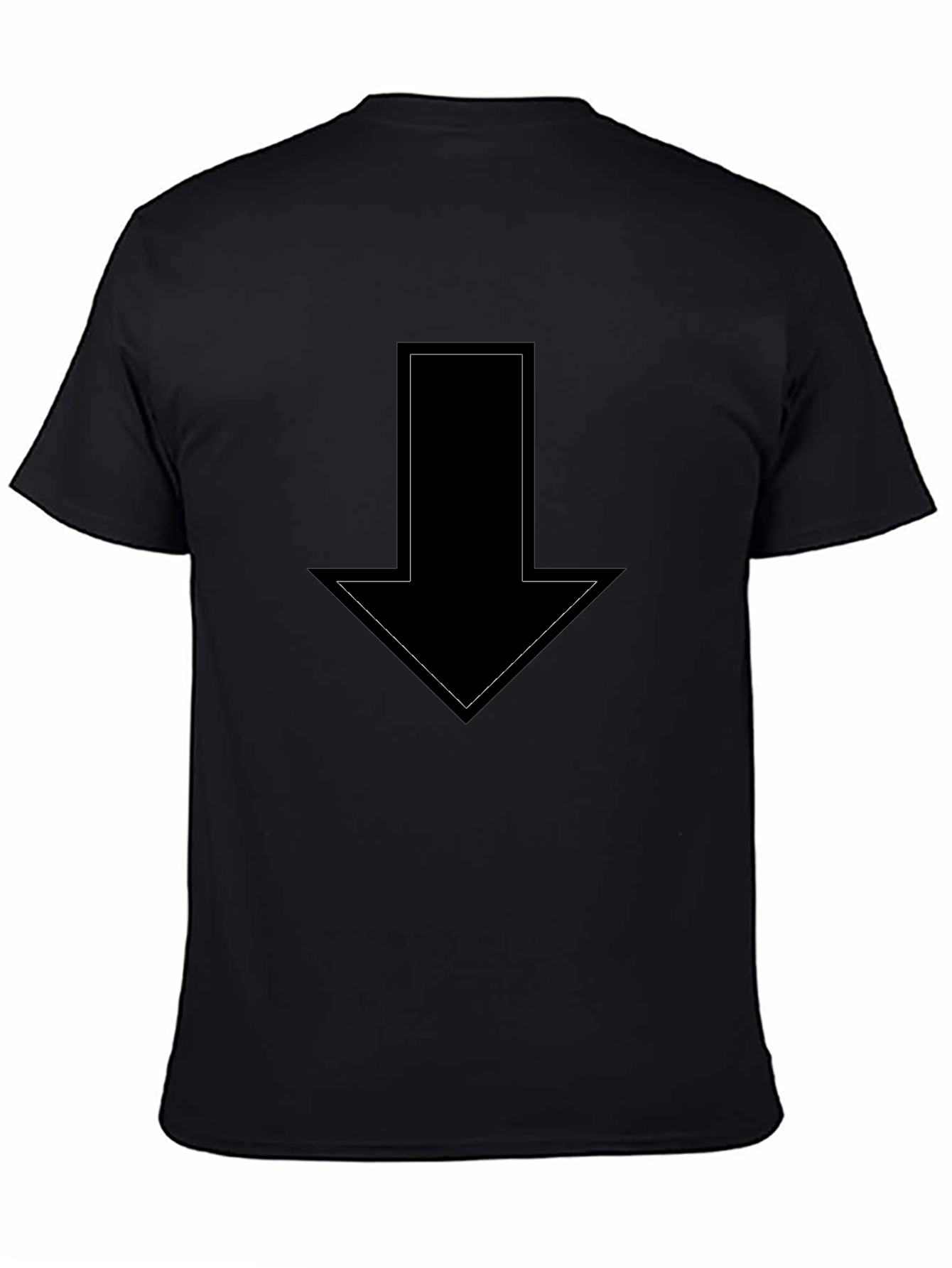 Arrow Down Graphic Black T-Shirt - Casual Wear