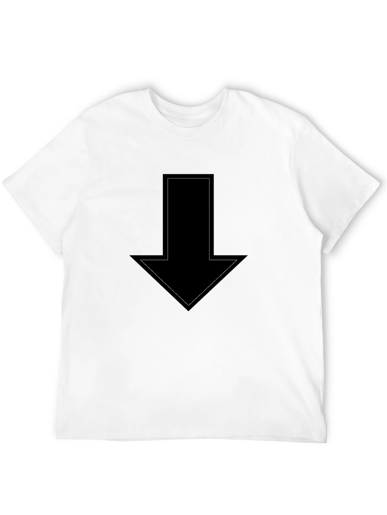 Arrow Down Graphic Black T-Shirt - Casual Wear