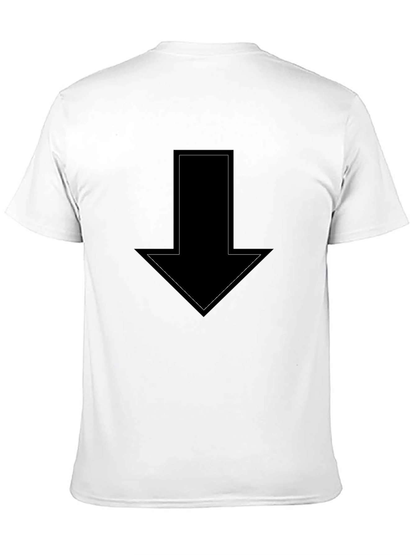Arrow Down Graphic Black T-Shirt - Casual Wear