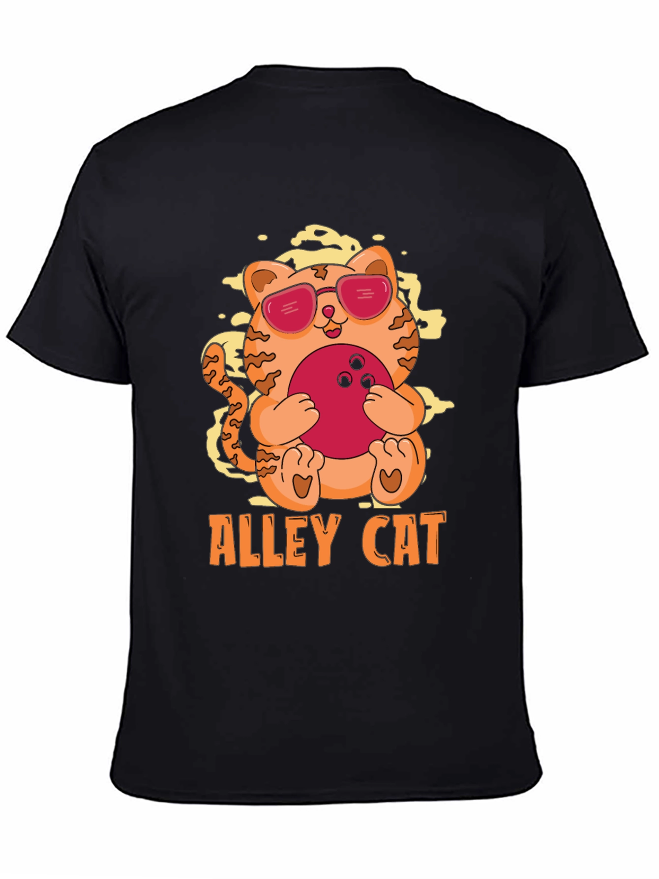 Alley Cat Bowling T-Shirt - Cool Kitten Design