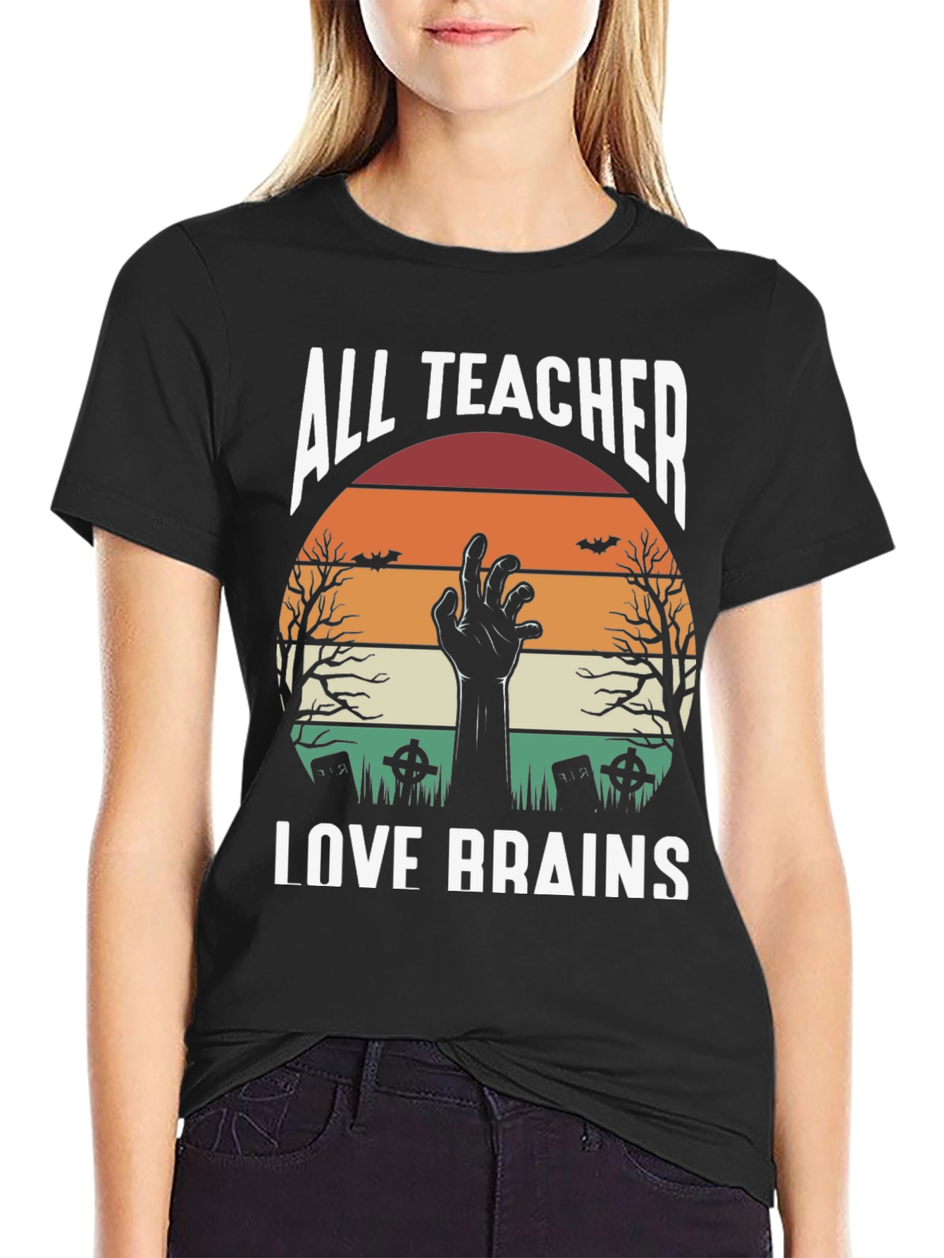 All Teachers Love Brains Halloween T-Shirt