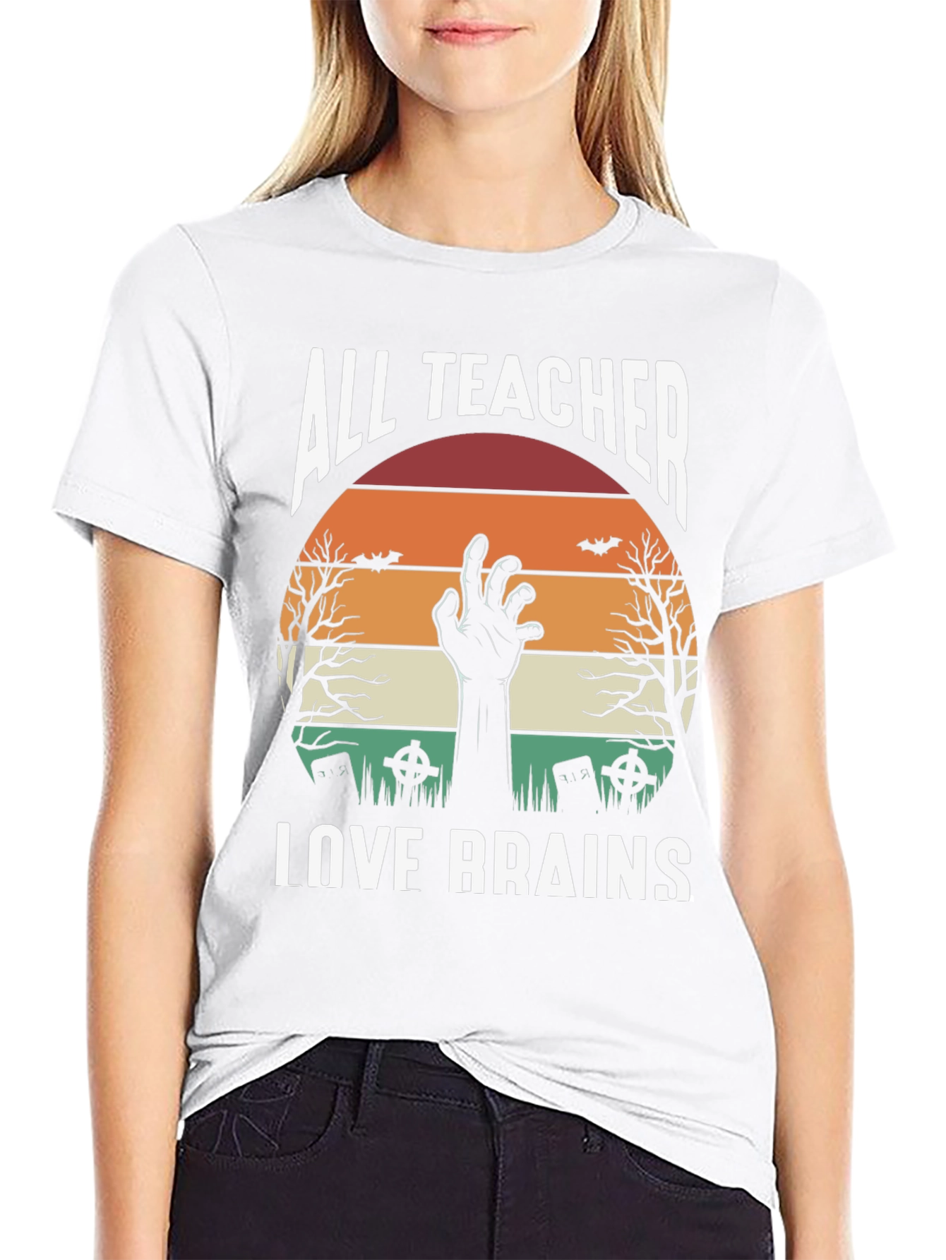 All Teachers Love Brains Halloween T-Shirt