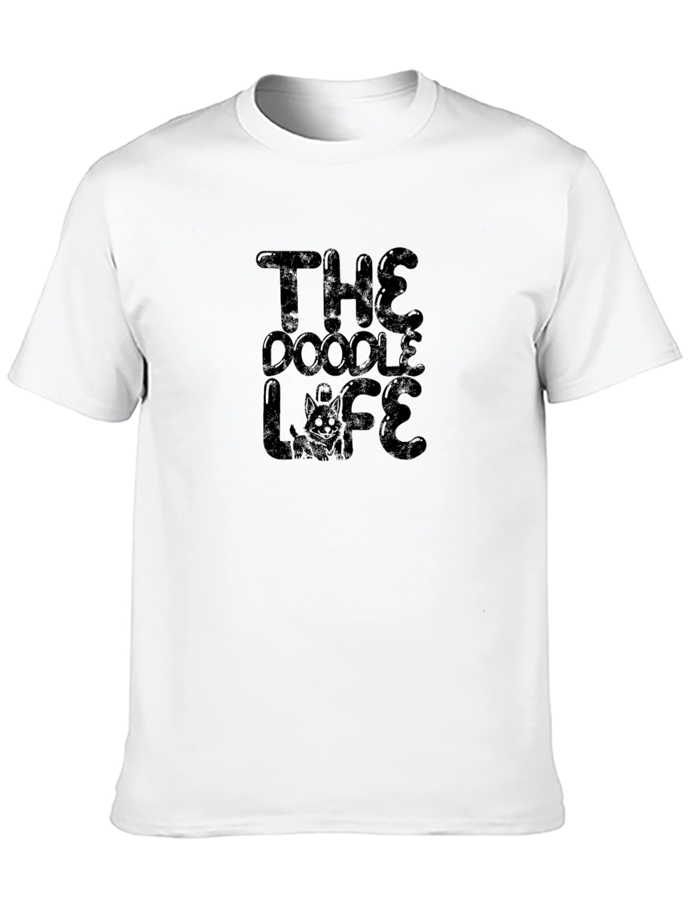 The Doodle Life T-Shirt - Black Crew Neck Tee