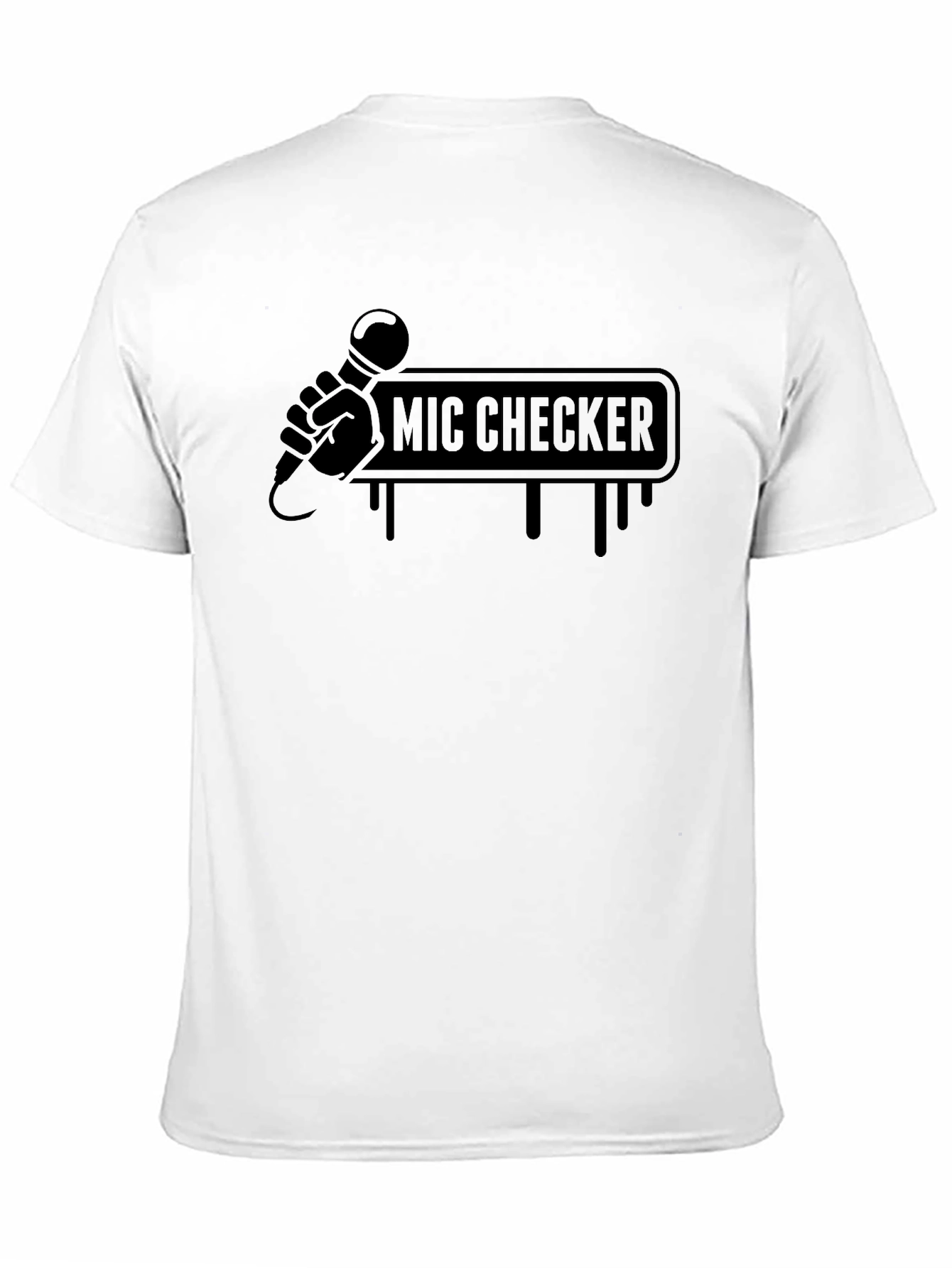 Mic Checker Black Graphic Tee