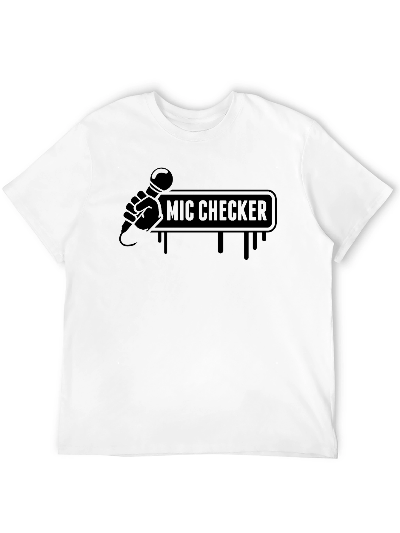 Mic Checker Black Graphic Tee