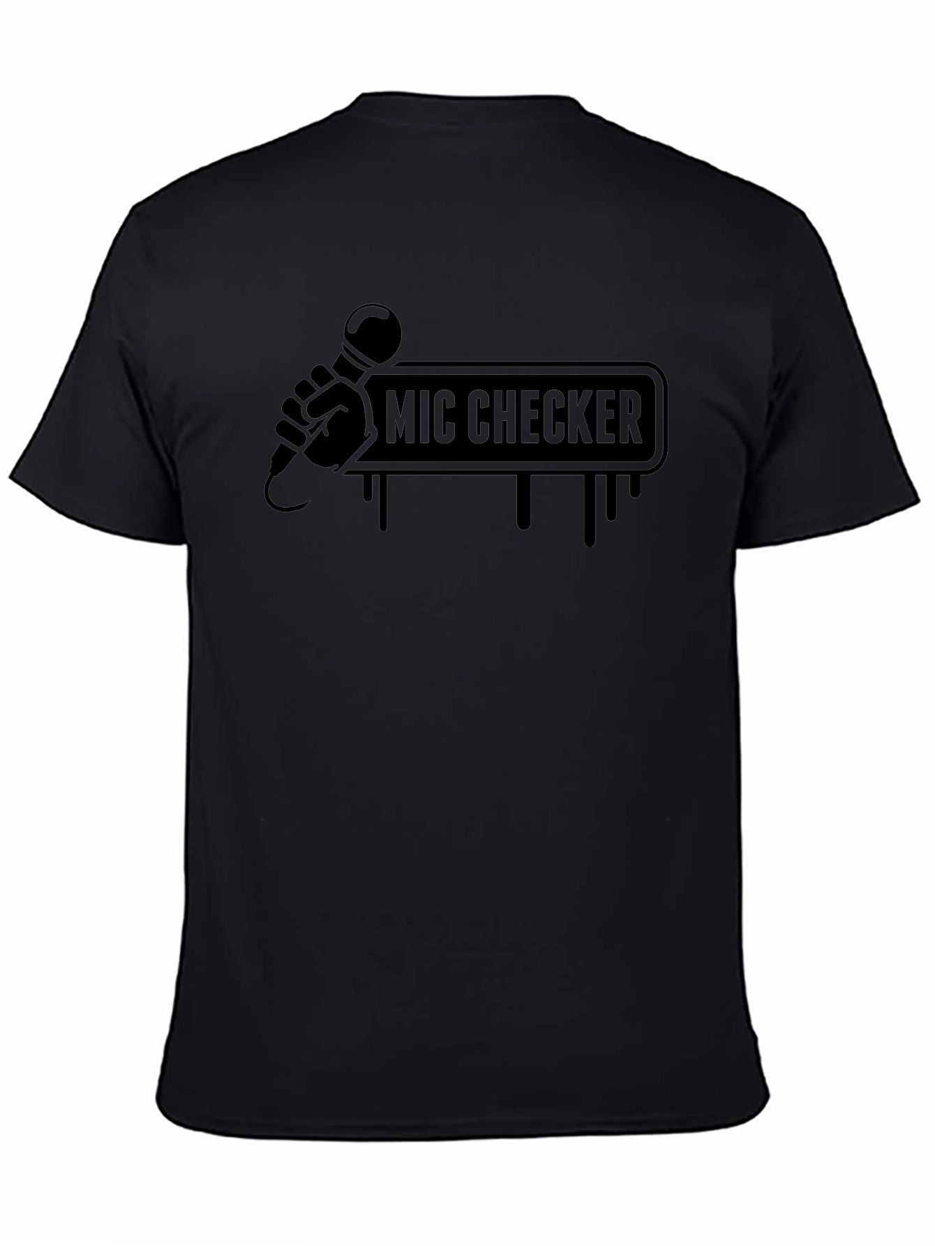 Mic Checker Black Graphic Tee