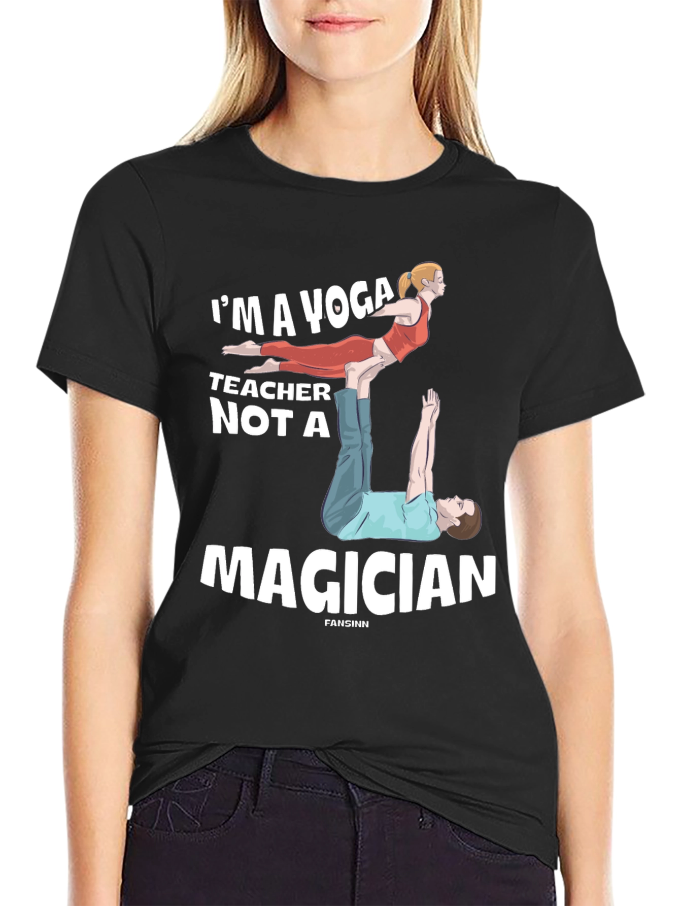 Yoga Teacher Graphic T-Shirt - Funny Acro Yoga Tee
