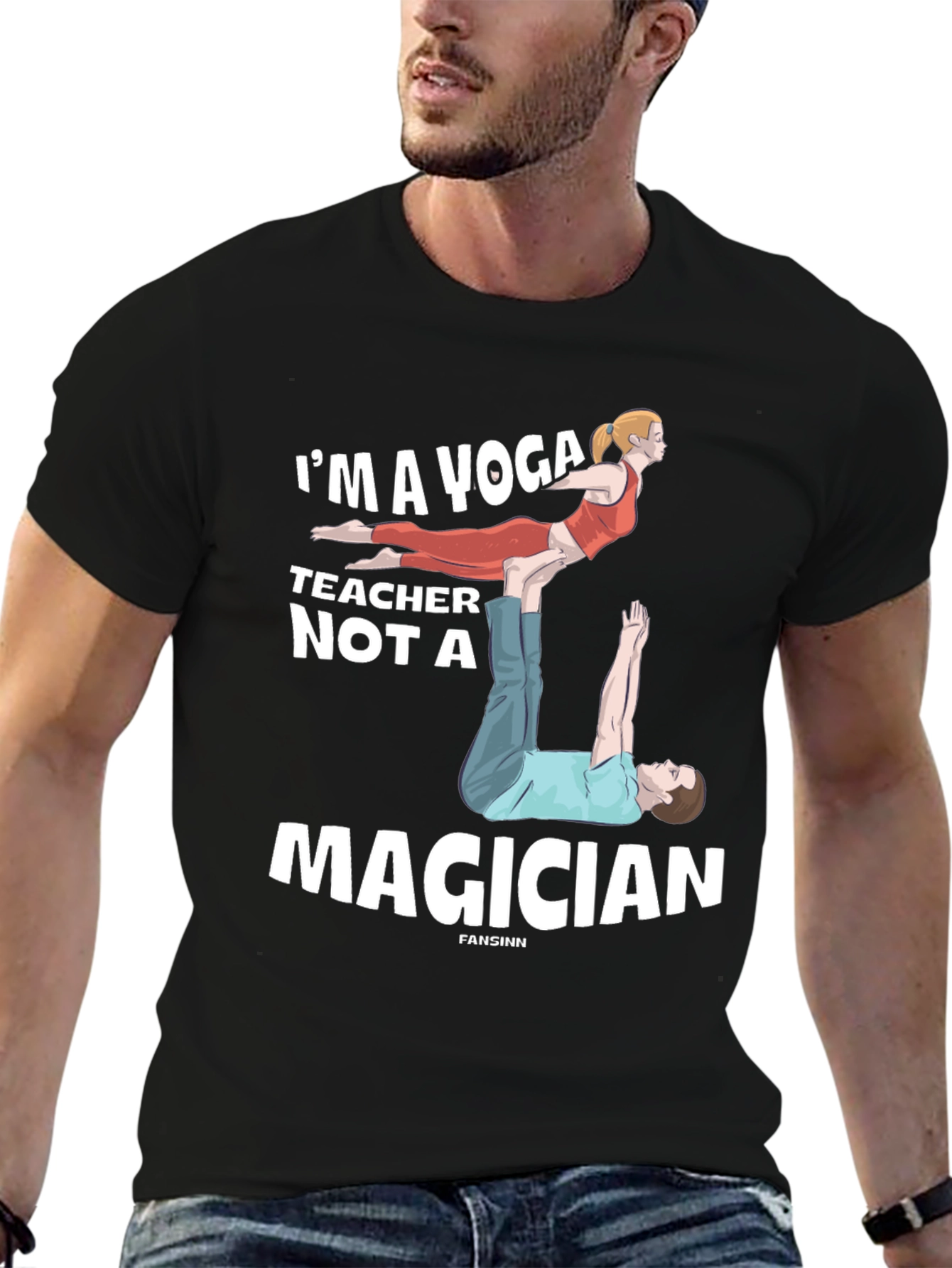 Yoga Teacher Graphic T-Shirt - Funny Acro Yoga Tee