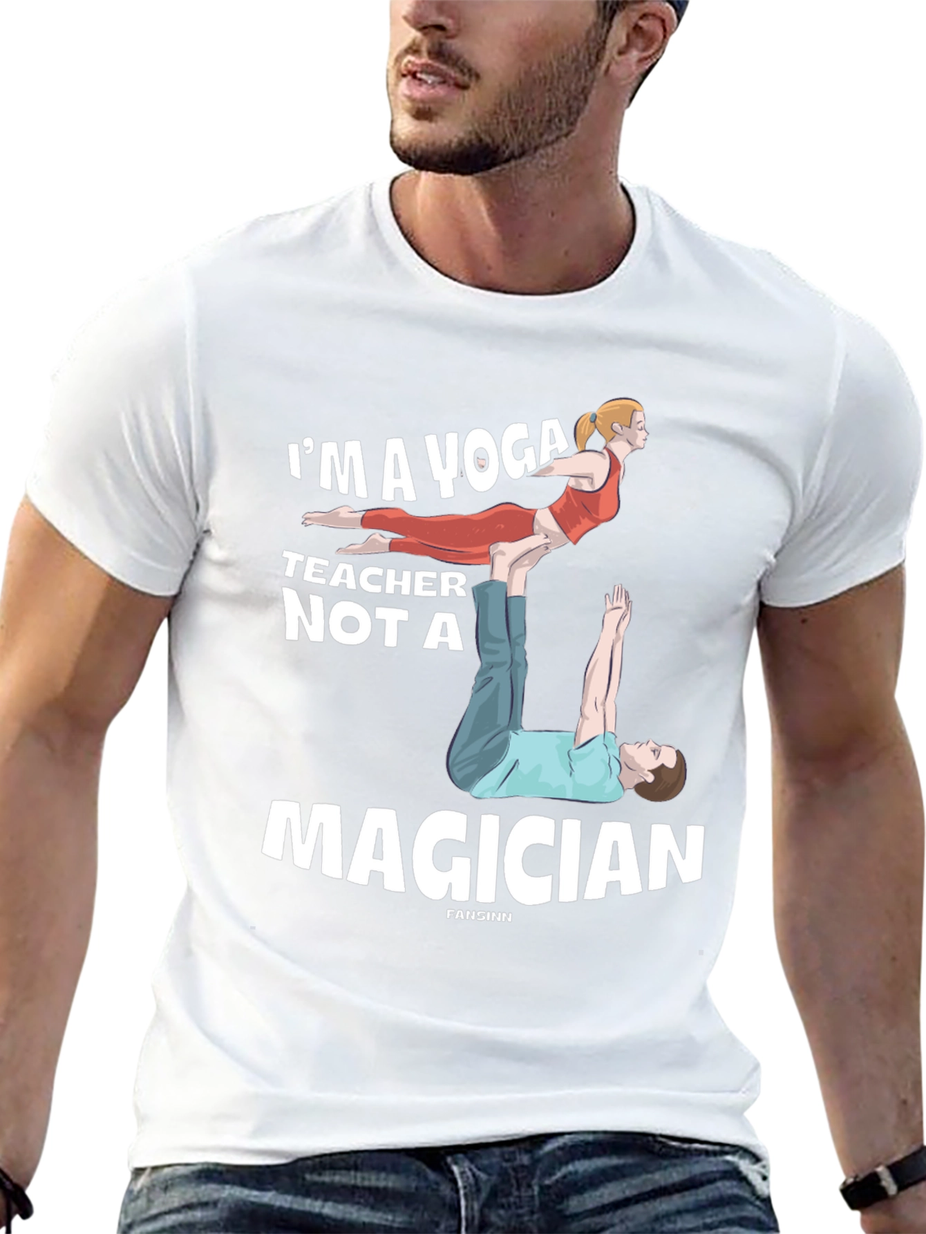 Yoga Teacher Graphic T-Shirt - Funny Acro Yoga Tee