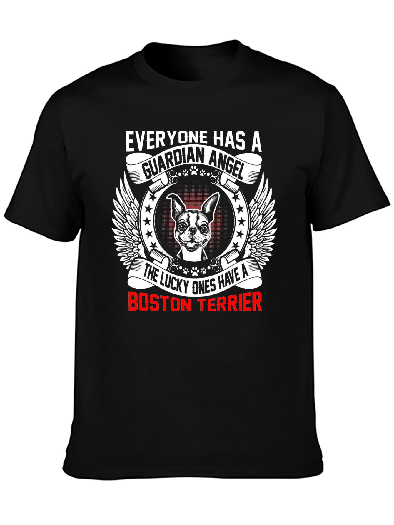 Boston Terrier Guardian Angel T-Shirt