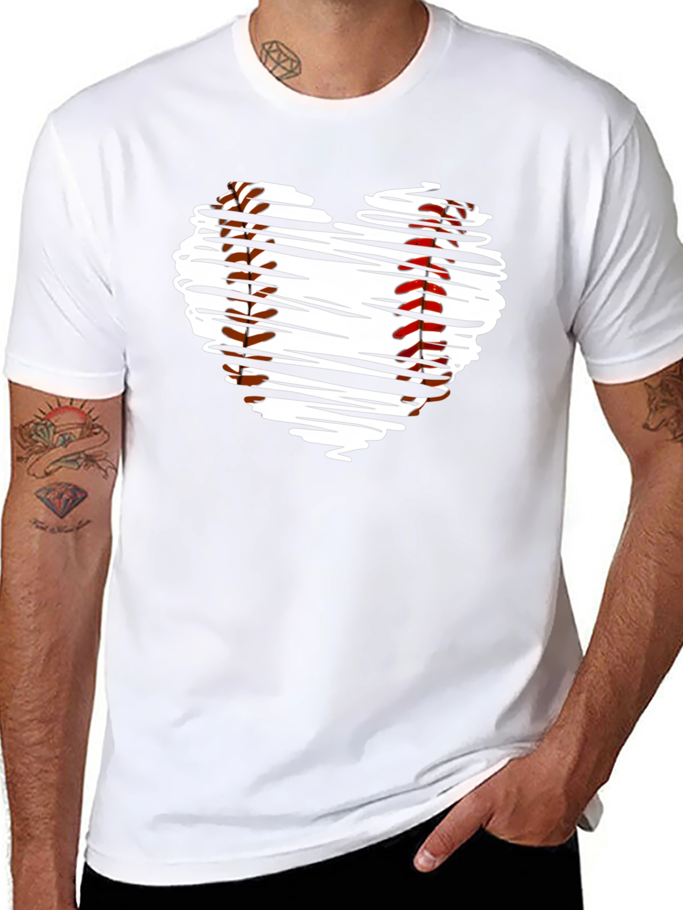 Baseball Heart Graphic Tee