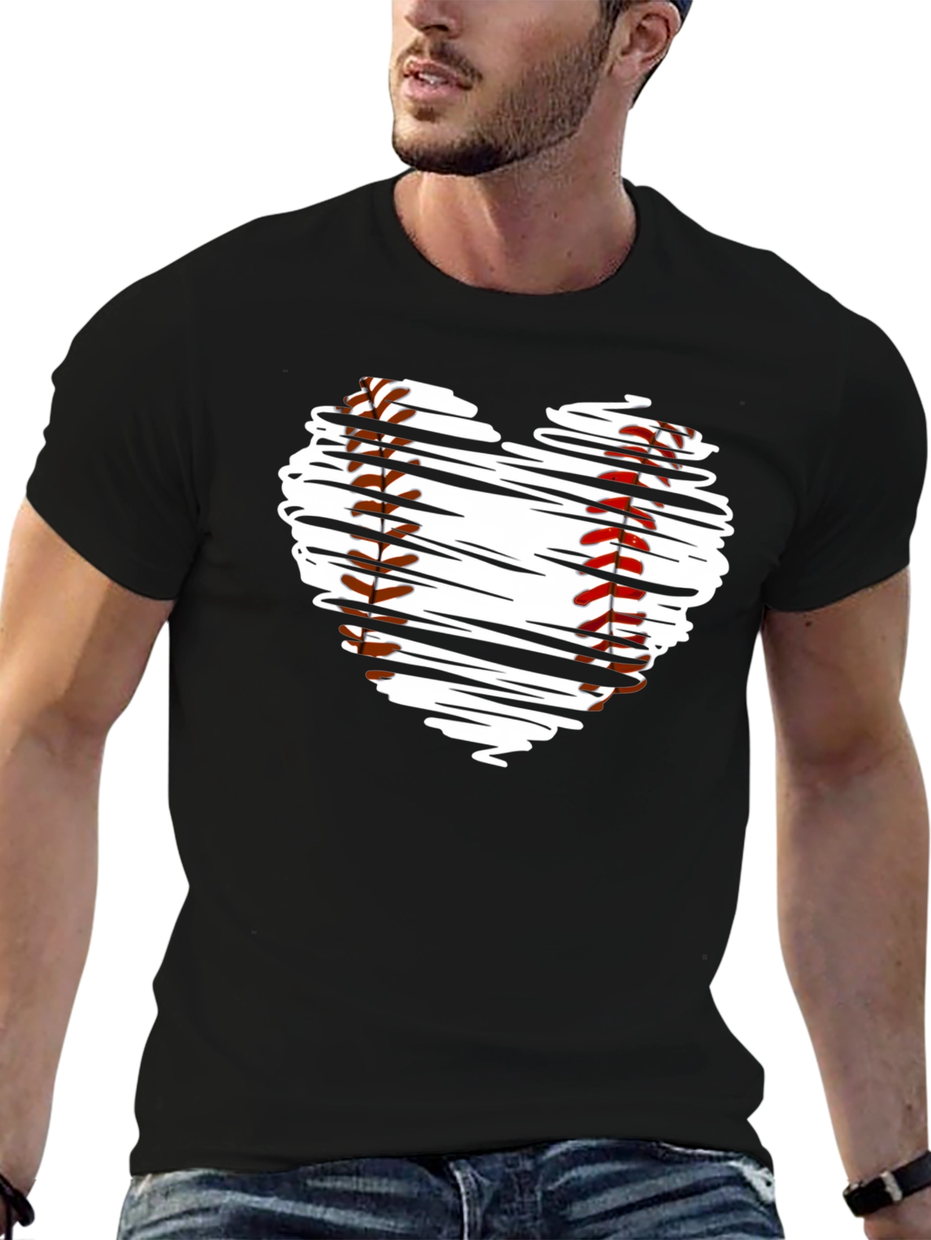 Baseball Heart Graphic Tee