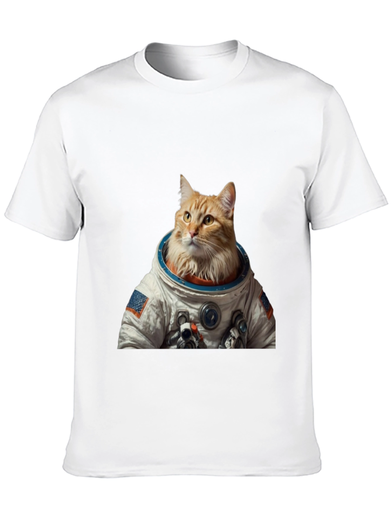 Astronaut Cat Graphic T-Shirt - Black
