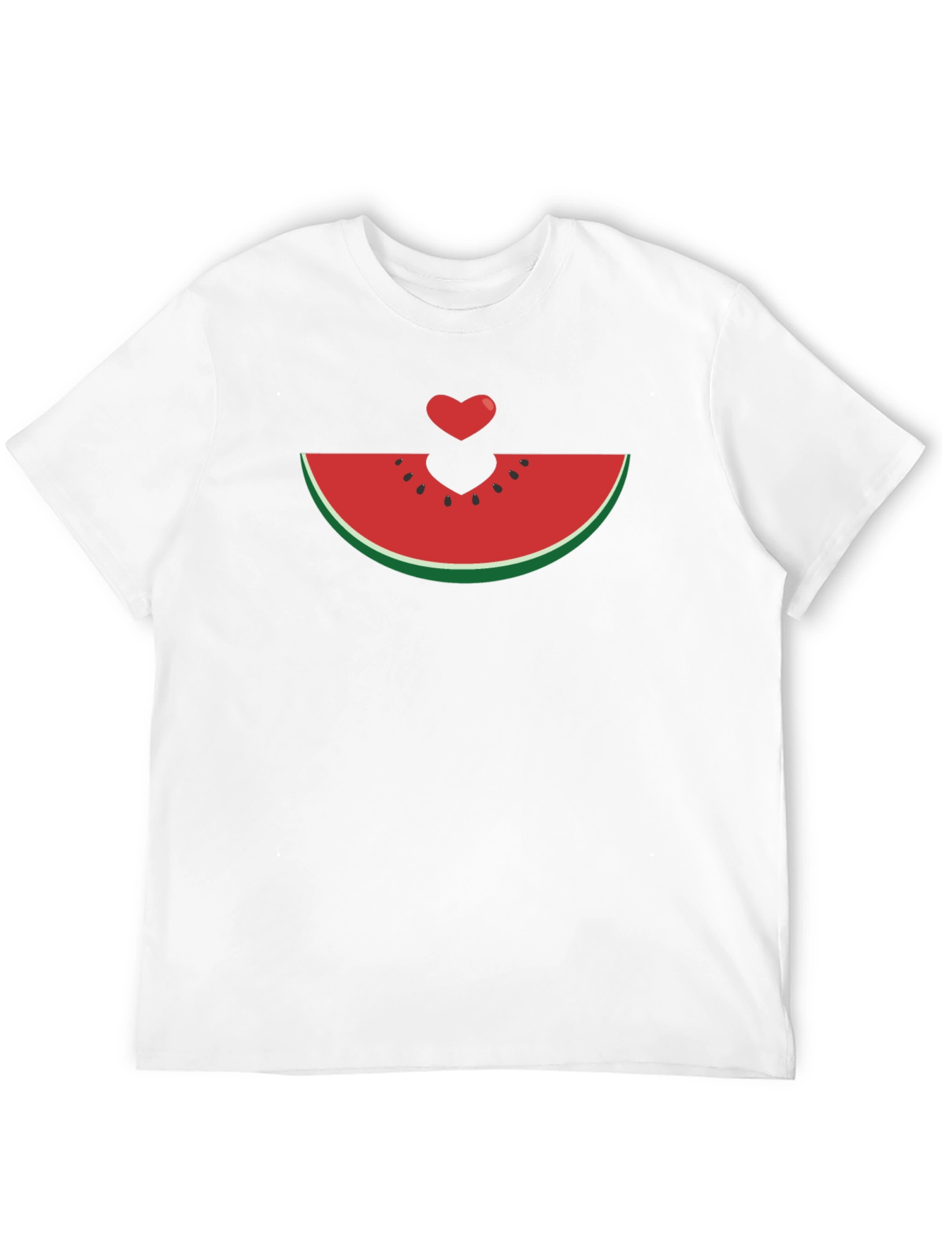 Watermelon Heart Graphic Tee - Black Unisex T-Shirt