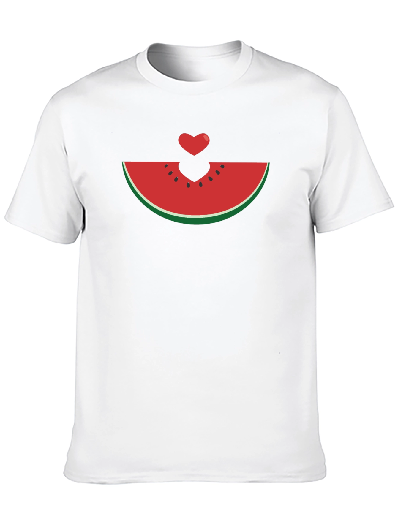 Watermelon Heart Graphic Tee - Black Unisex T-Shirt