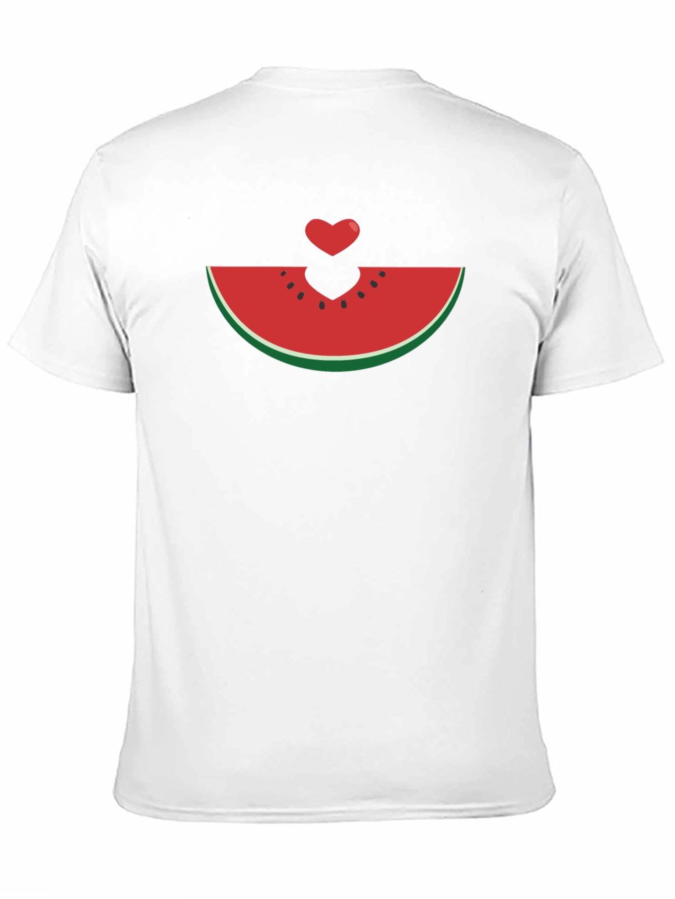 Watermelon Heart Graphic Tee - Black Unisex T-Shirt