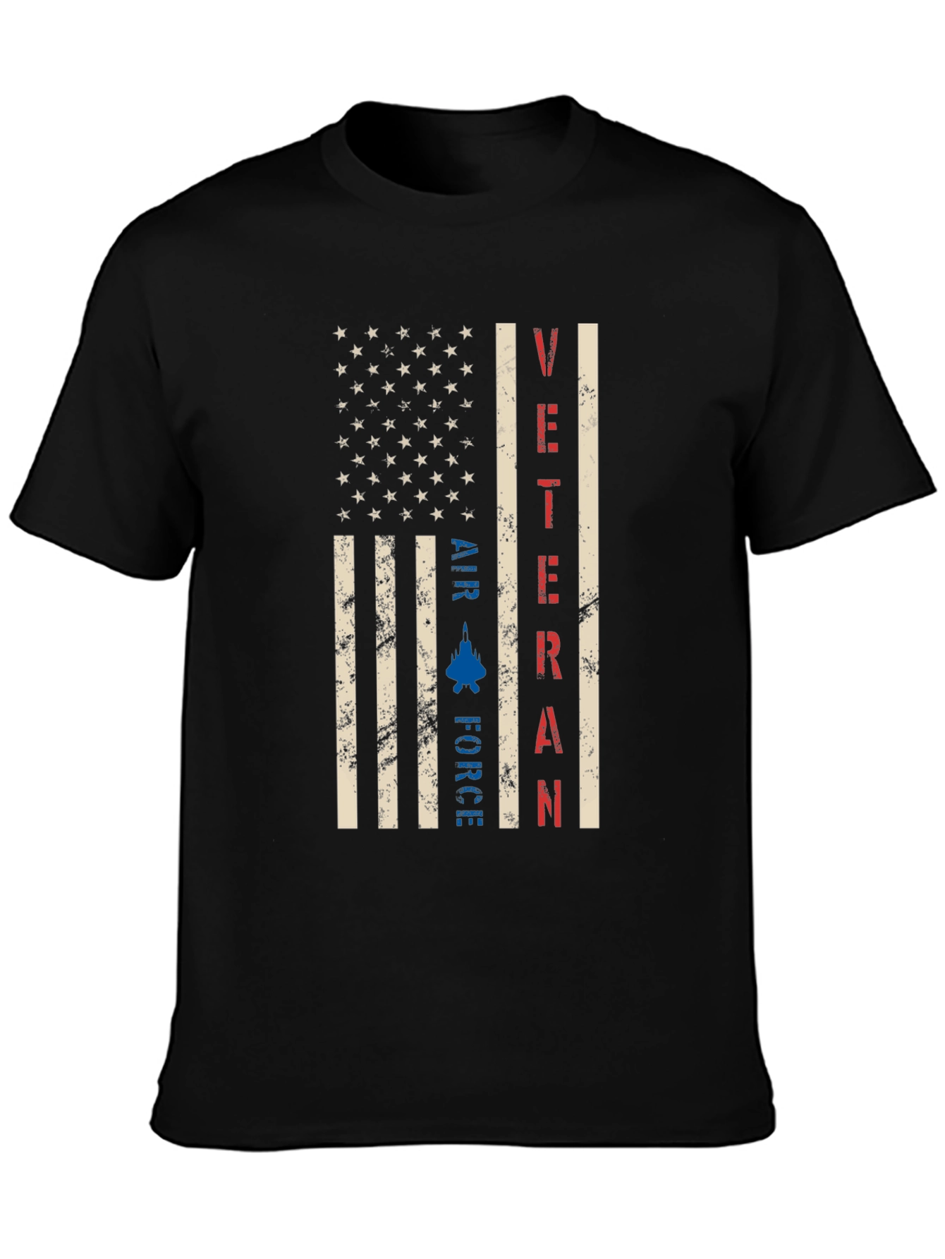 Air Force Veteran American Flag Graphic T-Shirt