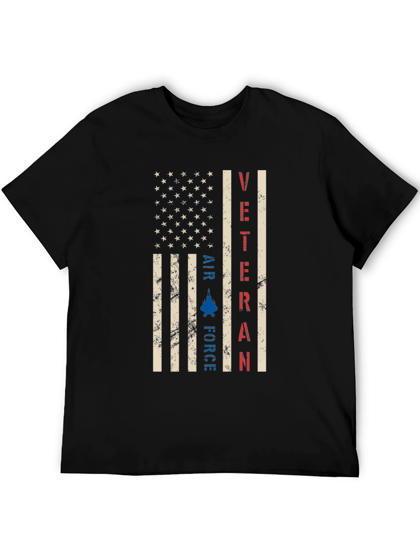 Air Force Veteran American Flag Graphic T-Shirt