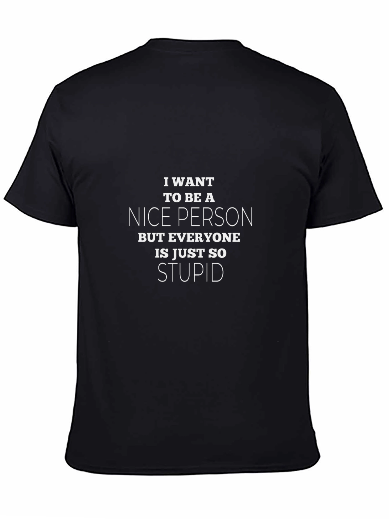 Funny Sarcastic T-Shirt - Nice Person Stupid People