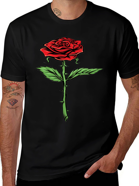 Rose Graphic T-Shirt - Bold Floral Design