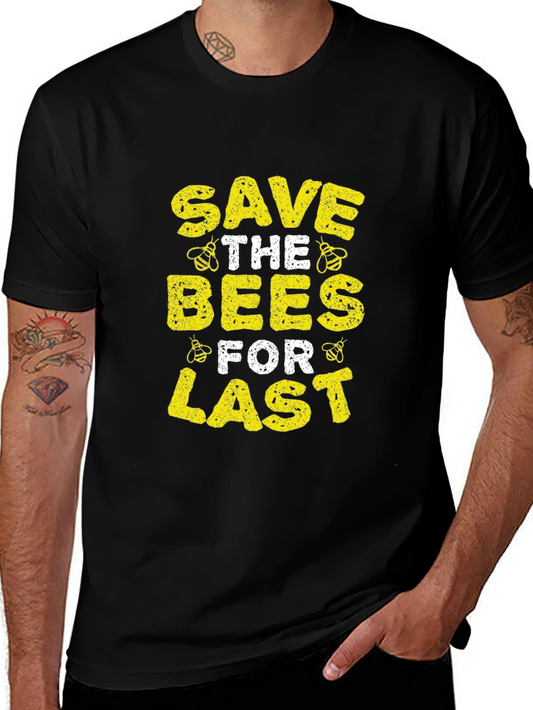 Save the Bees Graphic T-Shirt - Black Cotton Tee