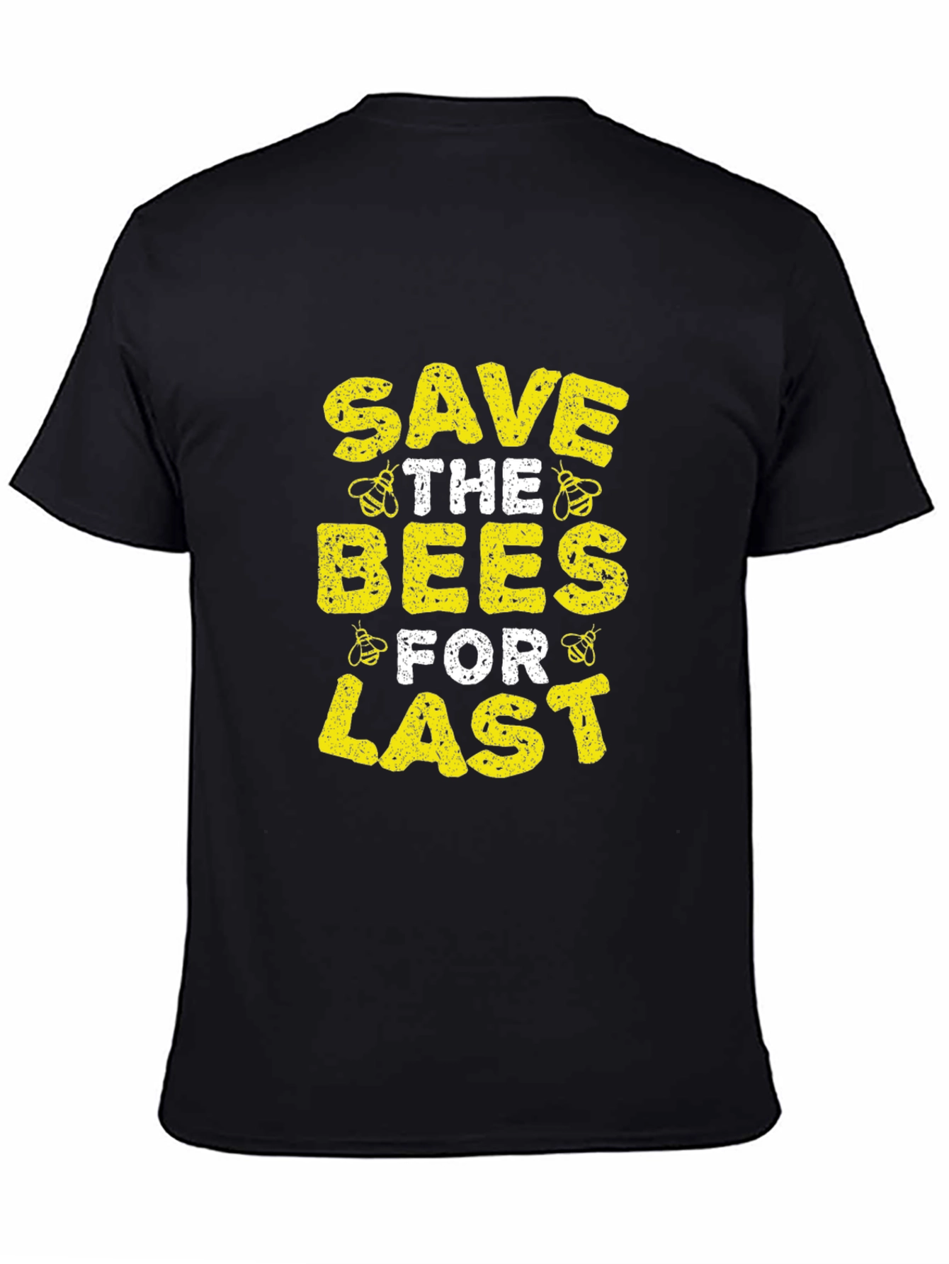 Save the Bees Graphic T-Shirt - Black Cotton Tee