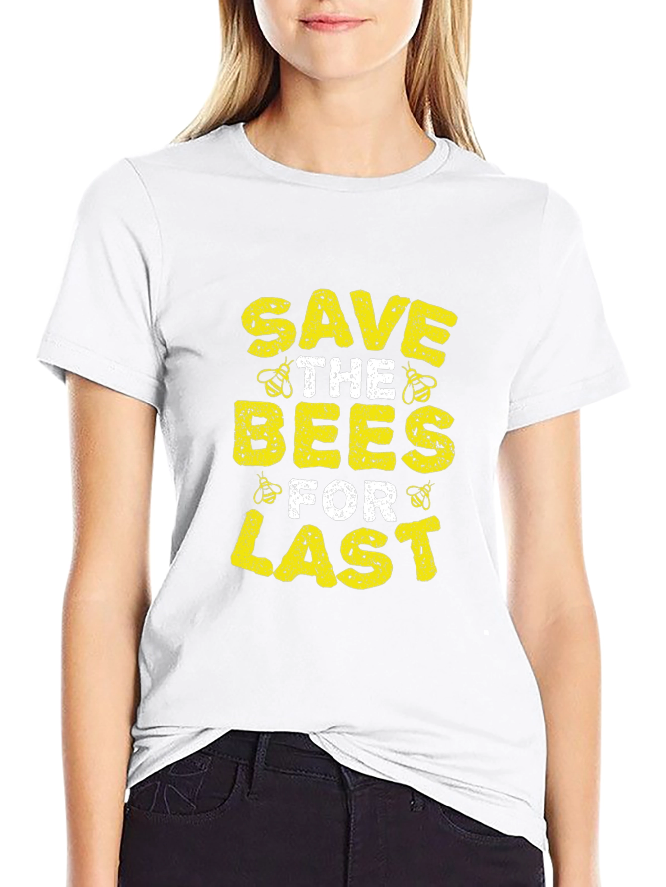 Save the Bees Graphic T-Shirt - Black Cotton Tee