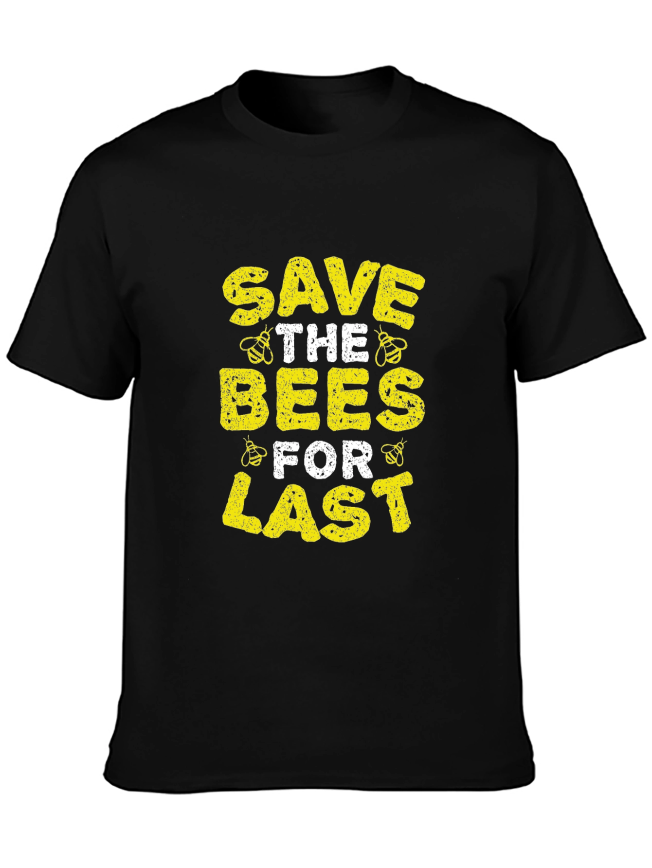 Save the Bees Graphic T-Shirt - Black Cotton Tee