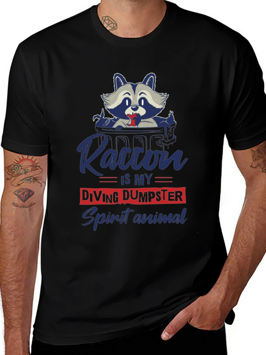 Funny Raccoon Dumpster Diving Spirit Animal T-Shirt
