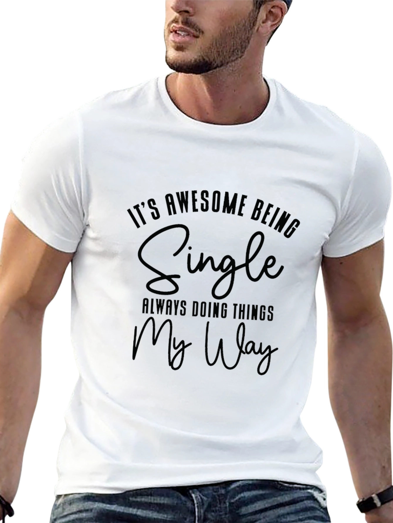 Awesome Being Single T-Shirt - Black