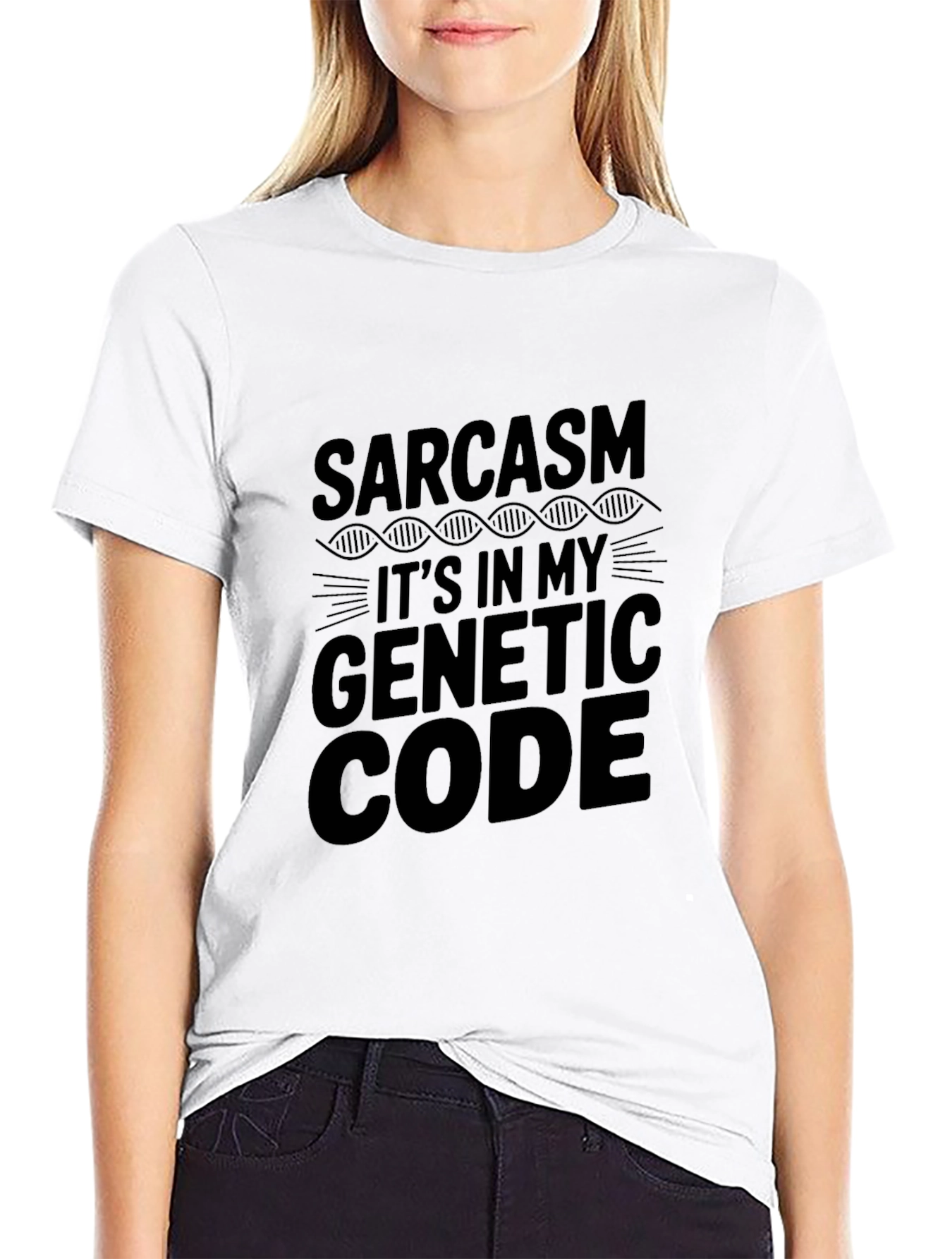 Sarcasm Genetic Code T-Shirt - Mens Funny Graphic Tee