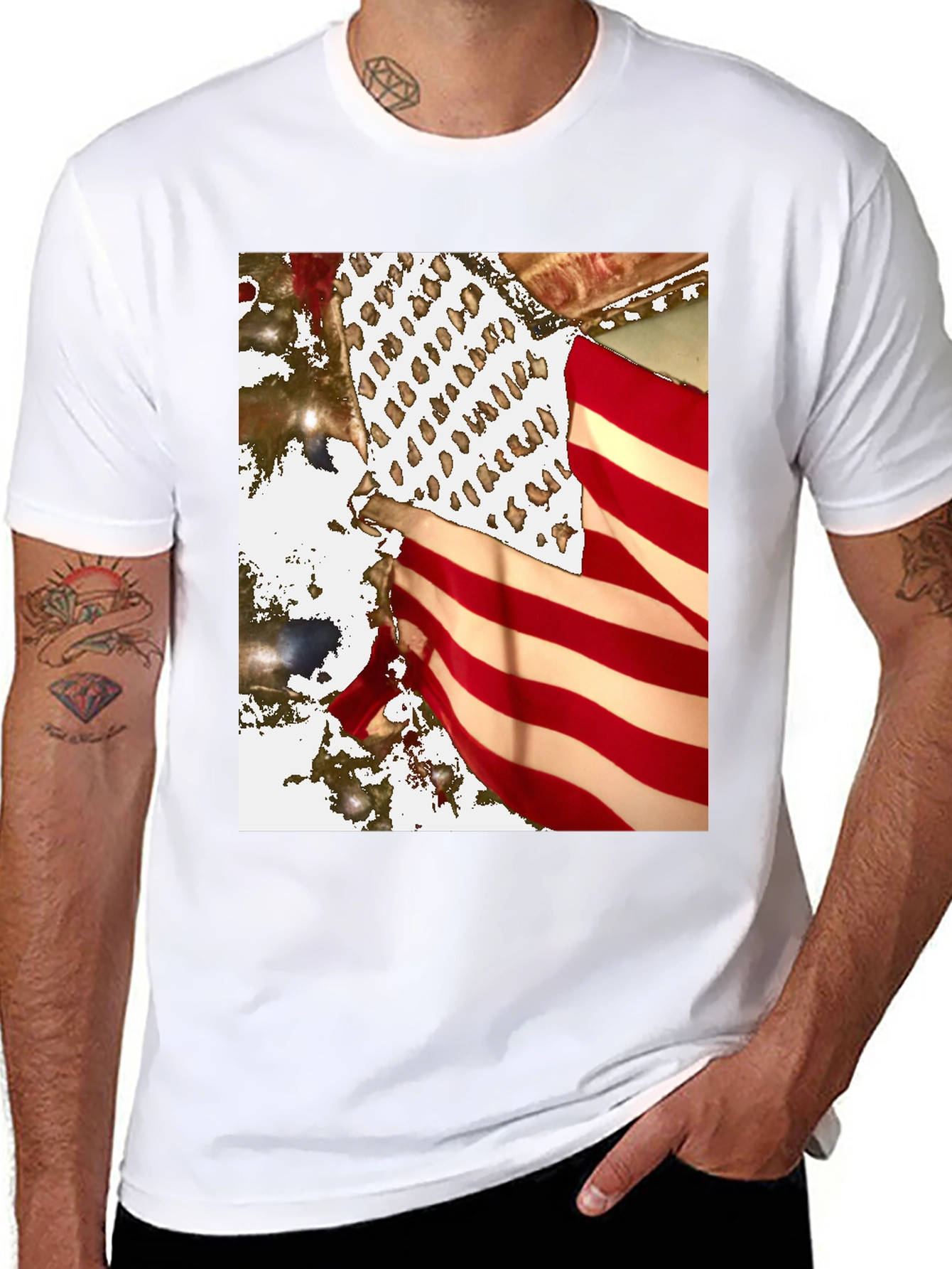 American Flag Graphic Tee