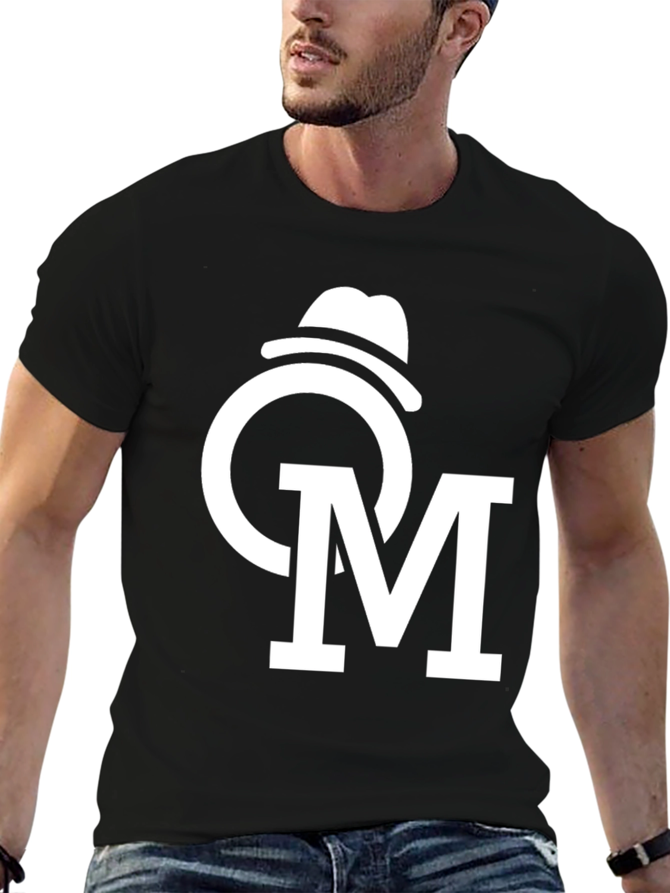 Stylish Black T-Shirt with Unique Logo