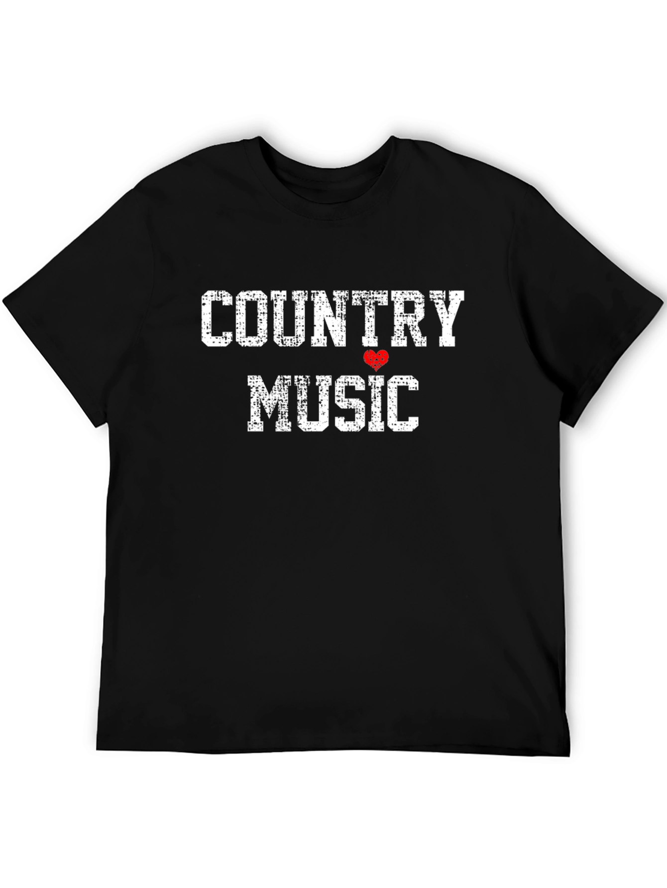 Country Music Graphic T-Shirt - Black