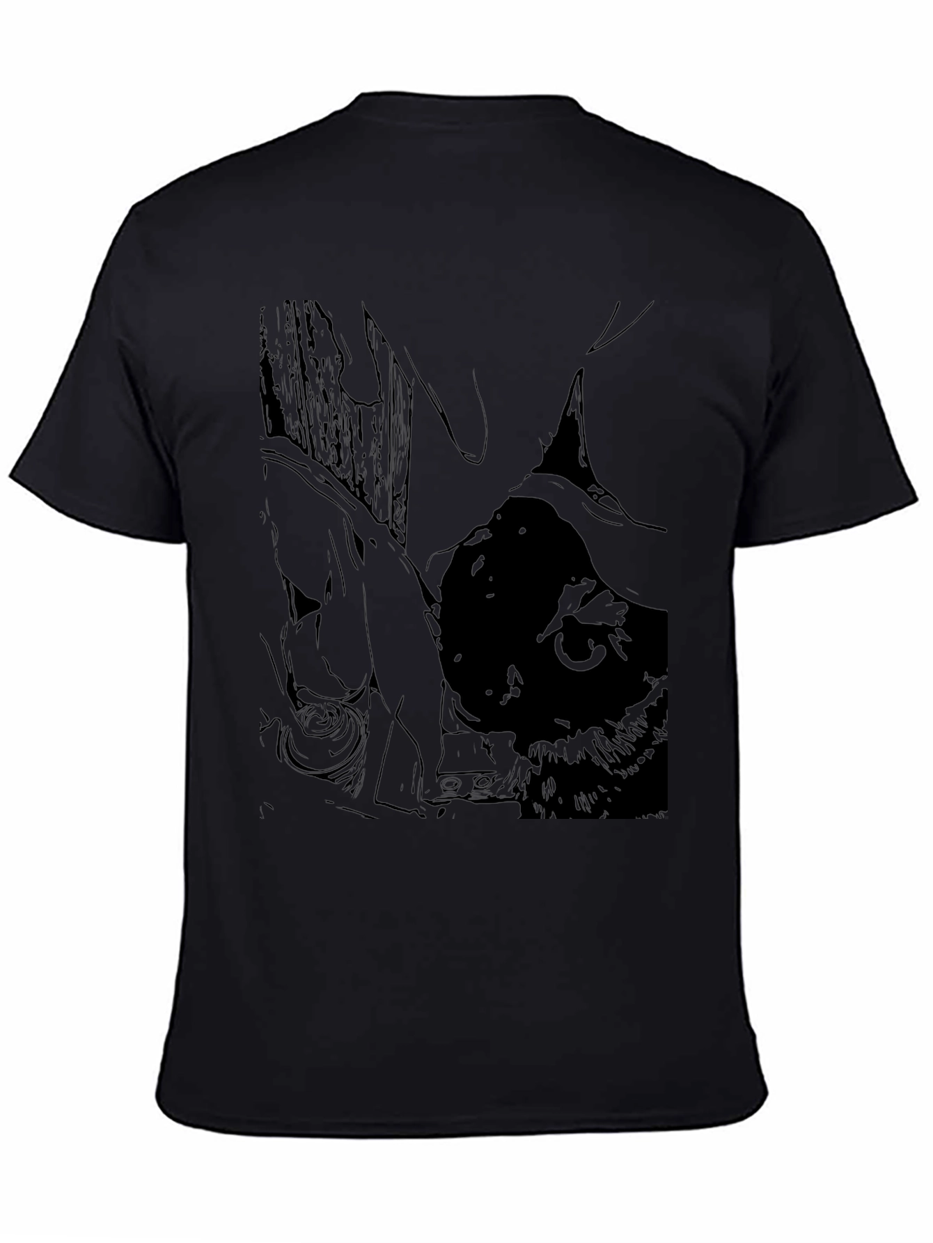 Gothic Cat T-Shirt - Unisex Black Tee