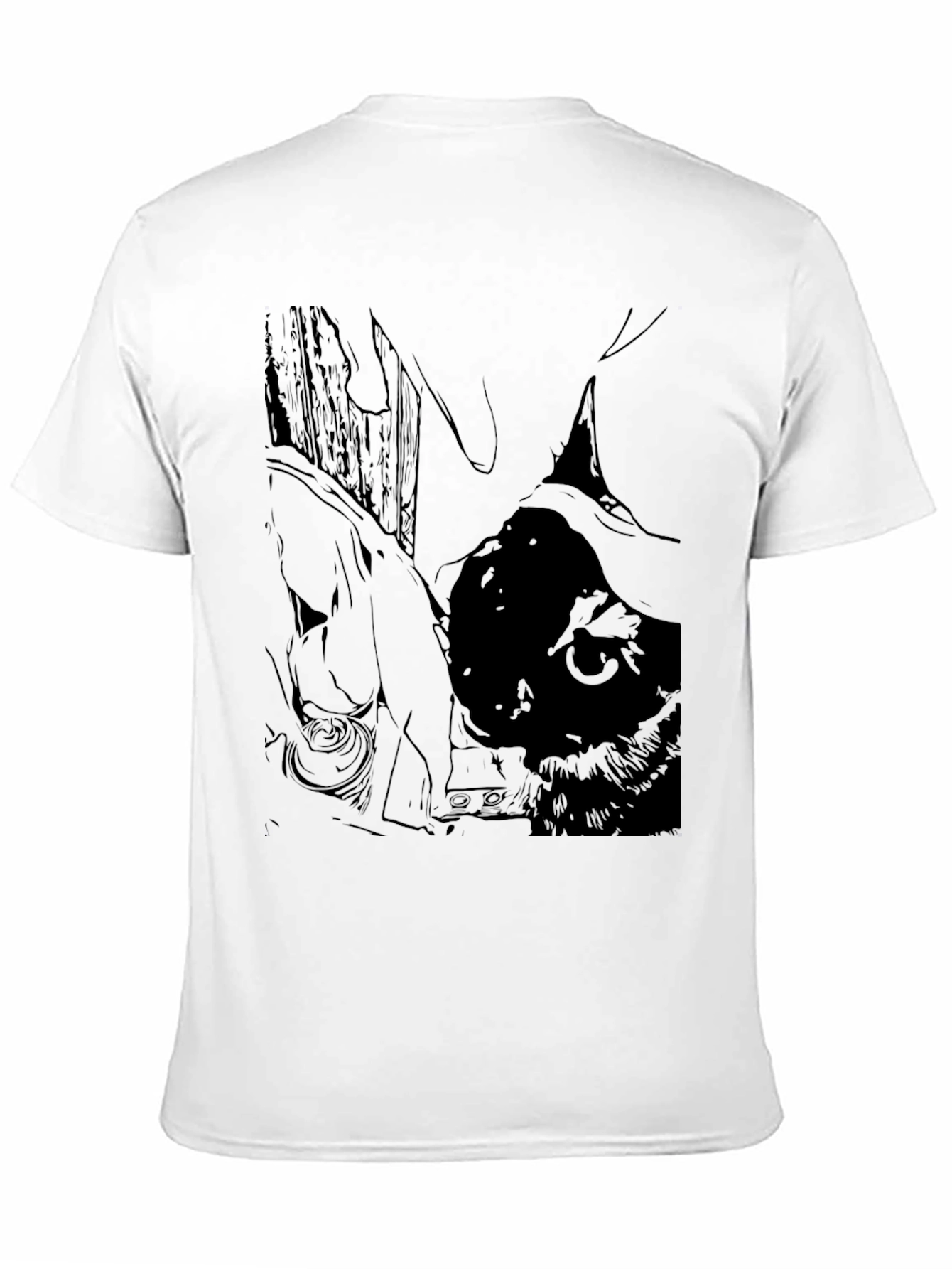 Gothic Cat T-Shirt - Unisex Black Tee
