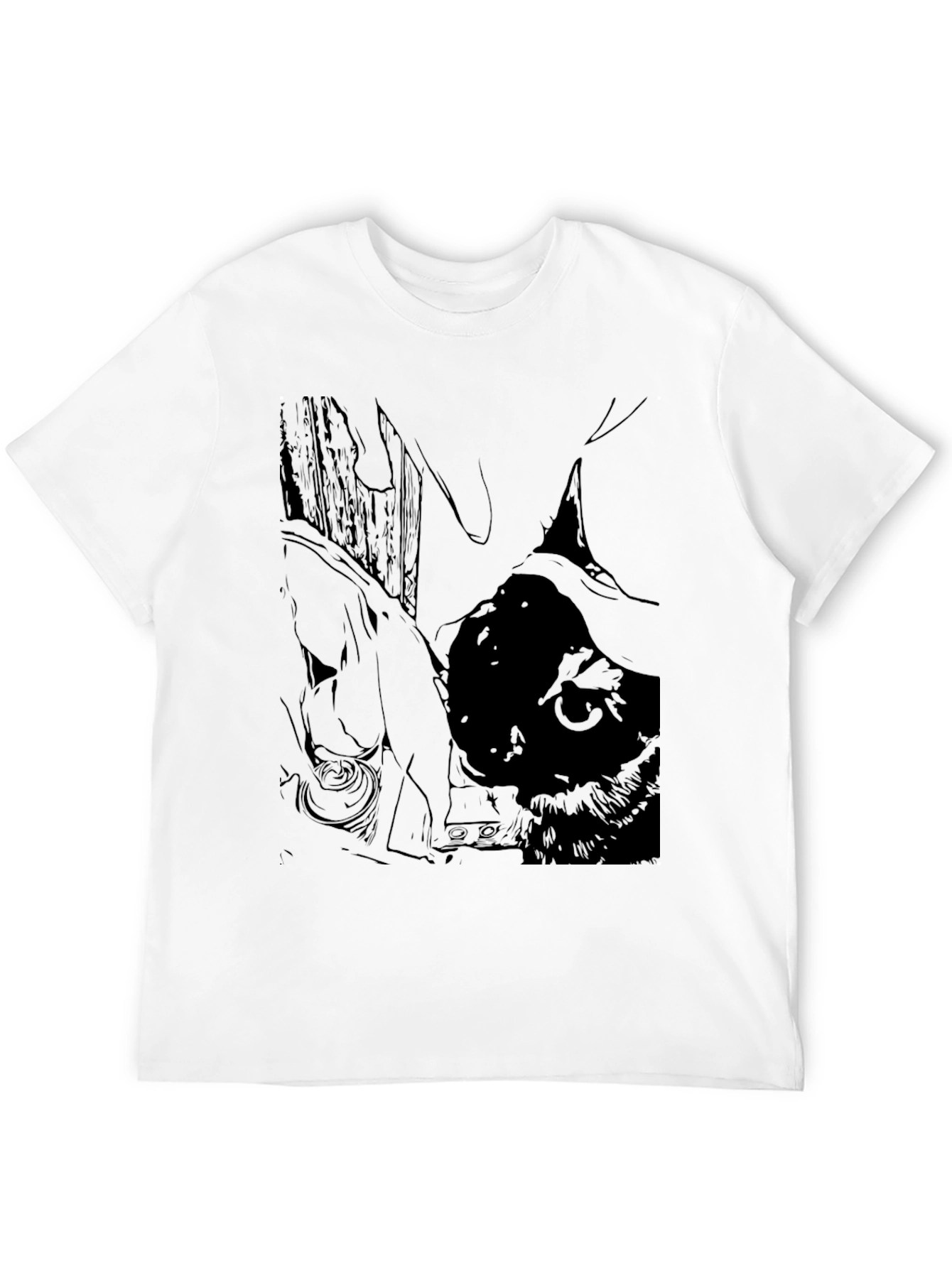 Gothic Cat T-Shirt - Unisex Black Tee