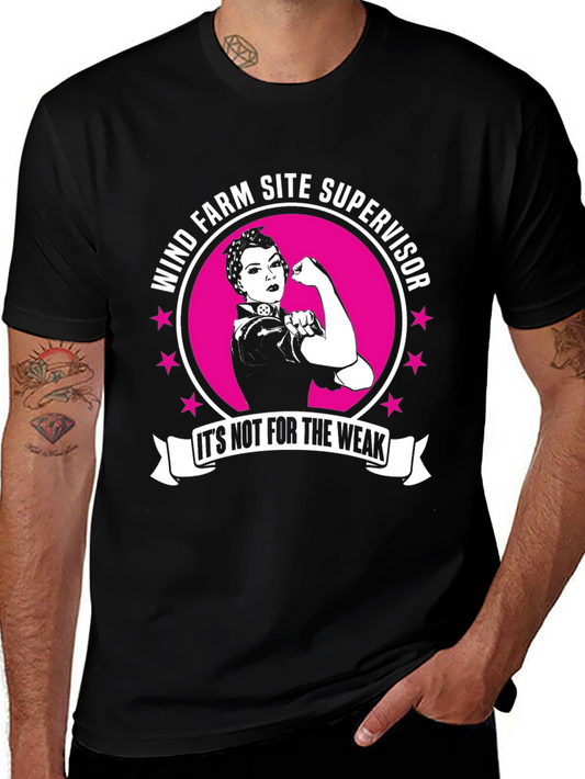 Wind Farm Site Supervisor Strong Woman T-Shirt