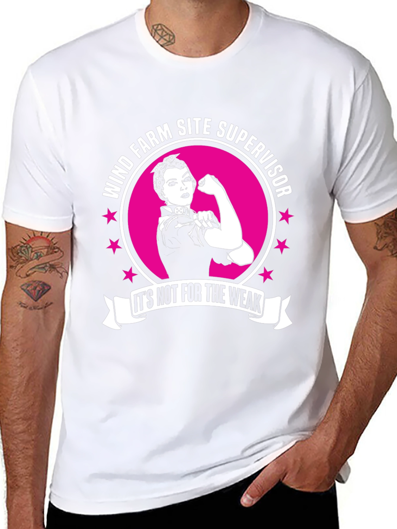 Wind Farm Site Supervisor Strong Woman T-Shirt