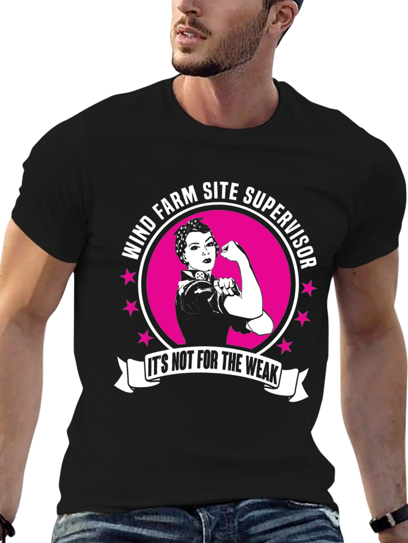 Wind Farm Site Supervisor Strong Woman T-Shirt