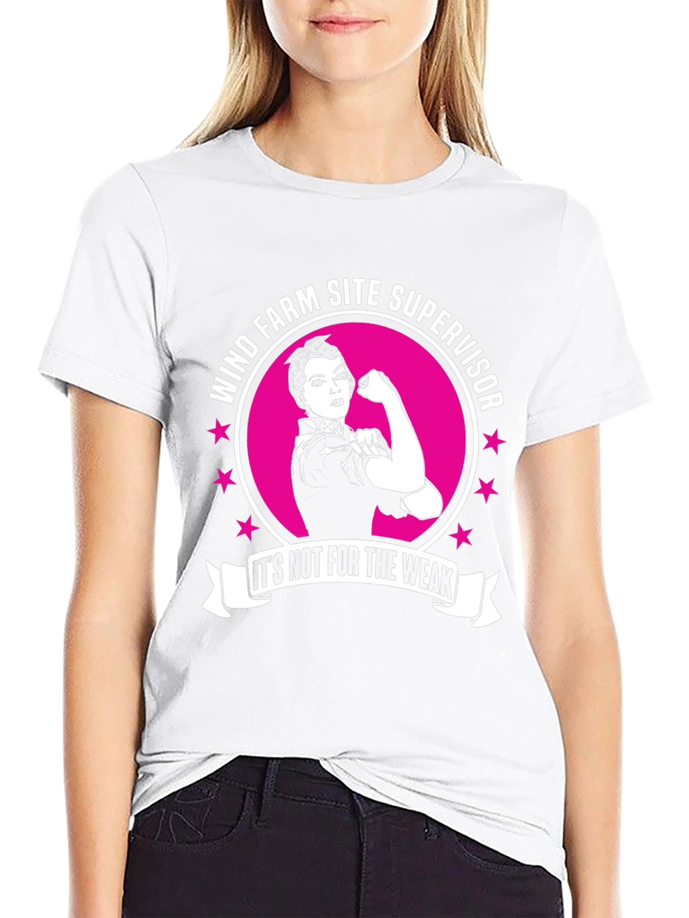 Wind Farm Site Supervisor Strong Woman T-Shirt