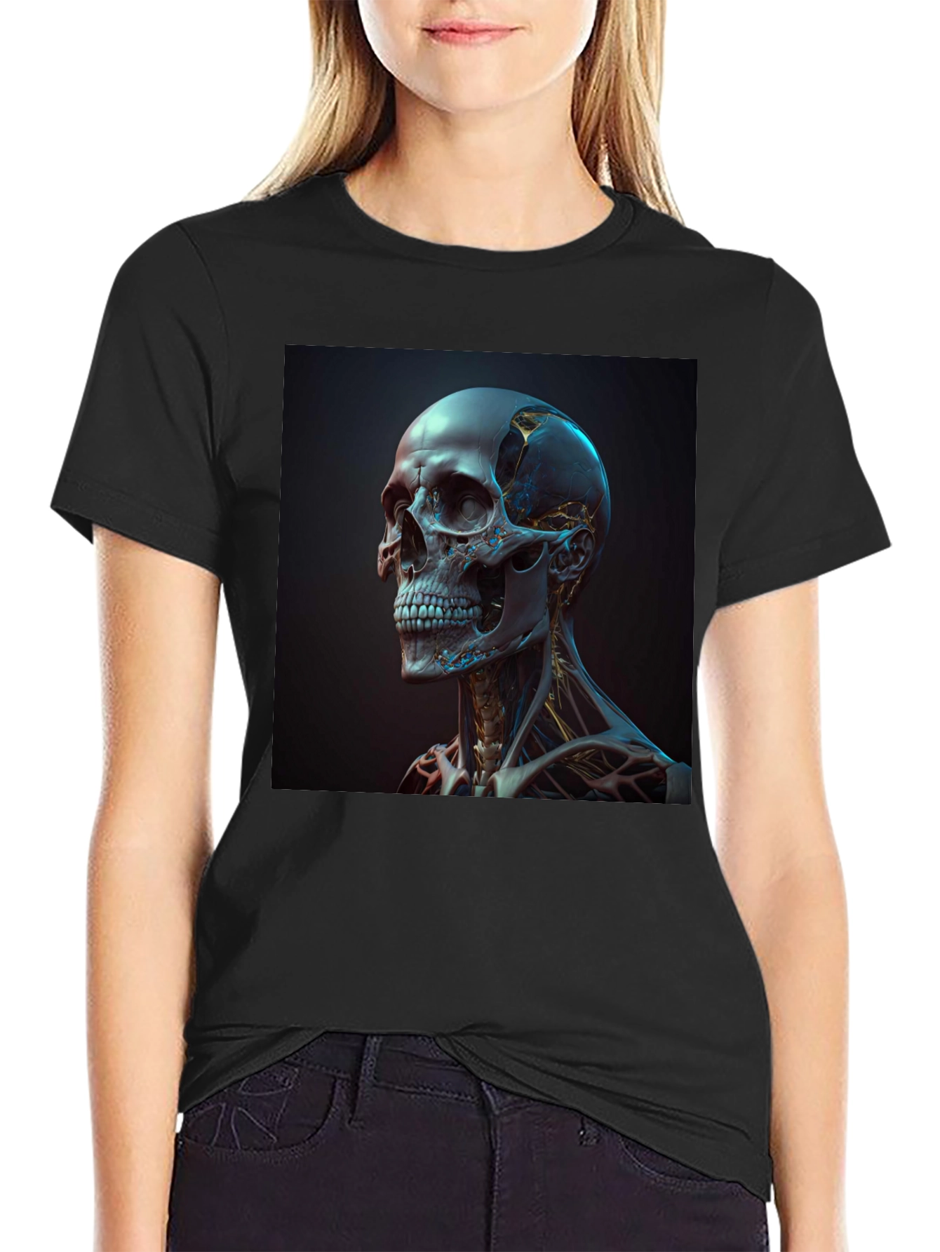 Cyberpunk Skull T-Shirt - Unique Graphic Tee