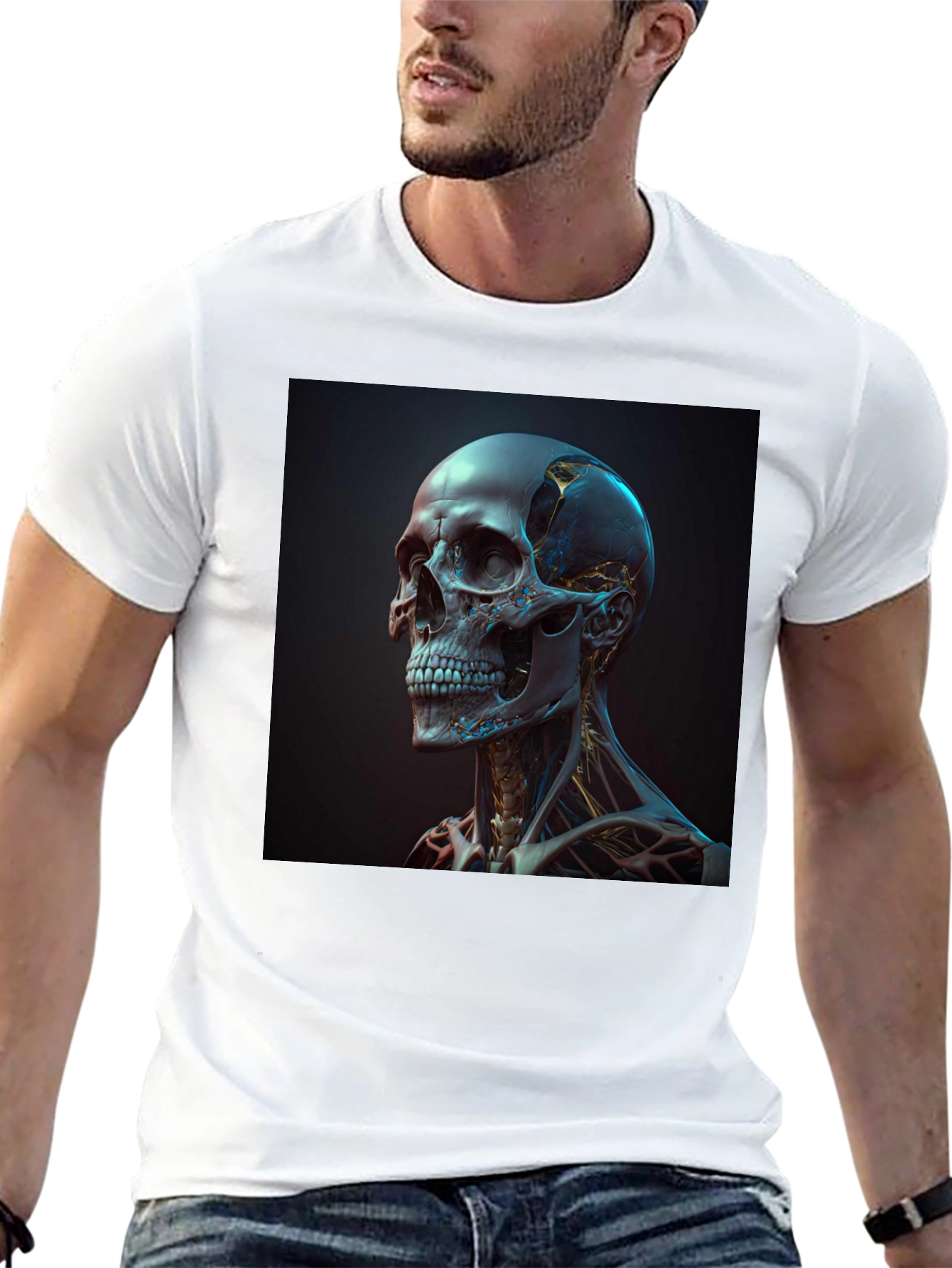 Cyberpunk Skull T-Shirt - Unique Graphic Tee