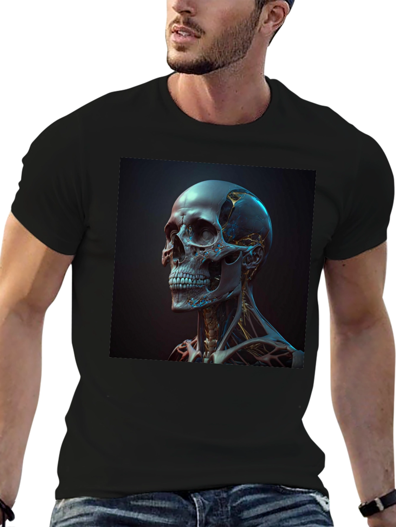 Cyberpunk Skull T-Shirt - Unique Graphic Tee