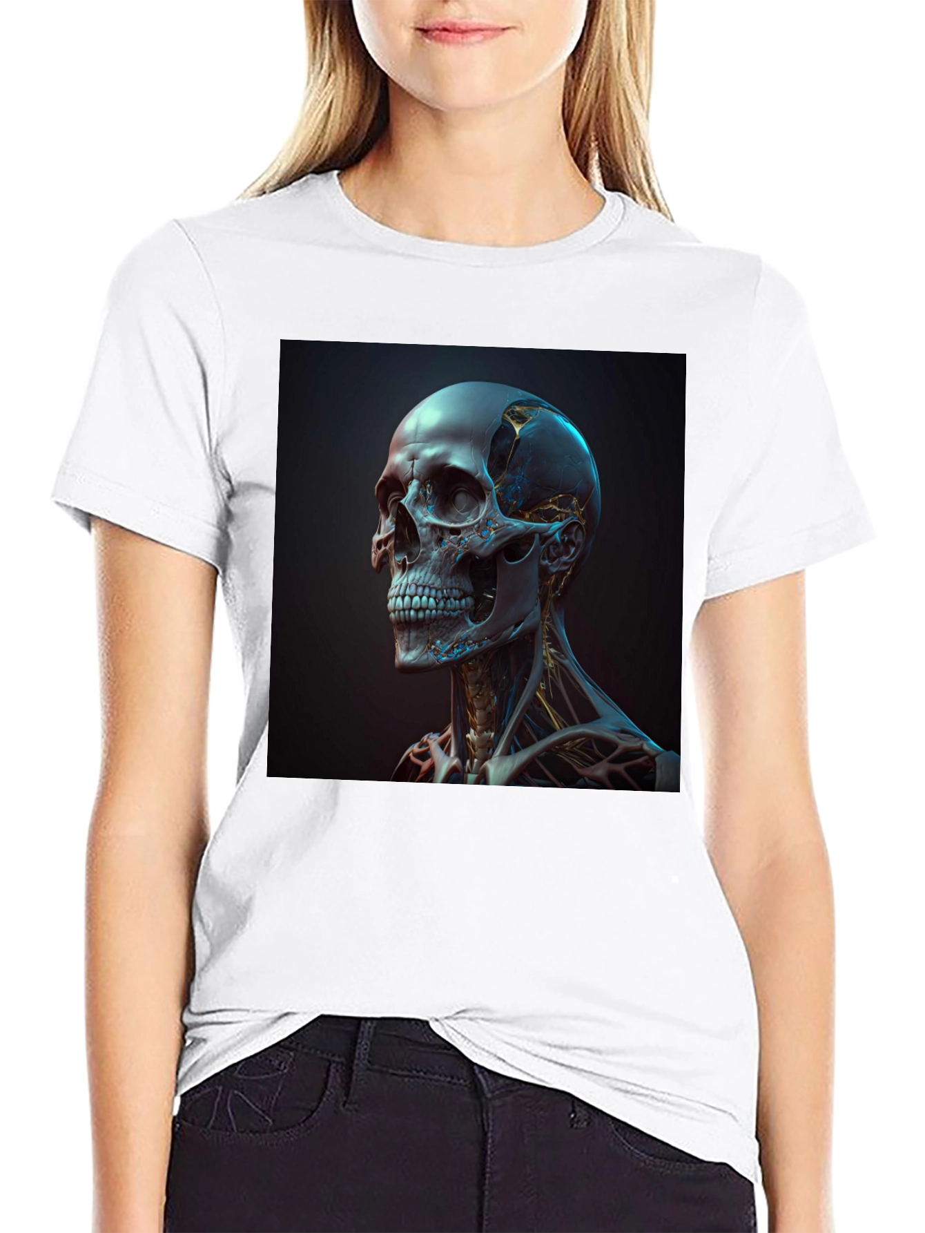Cyberpunk Skull T-Shirt - Unique Graphic Tee
