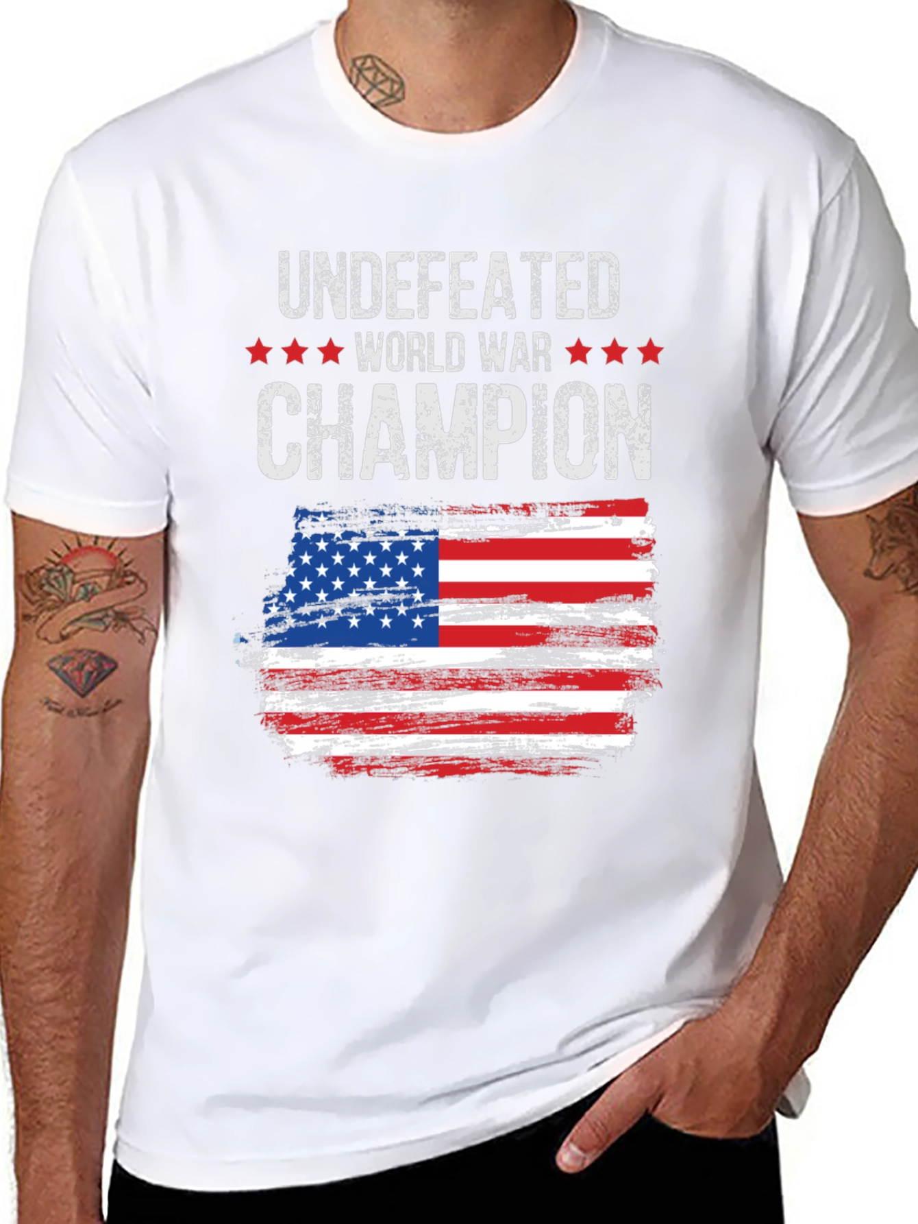 Undefeated World War Champion American Flag T-Shirt