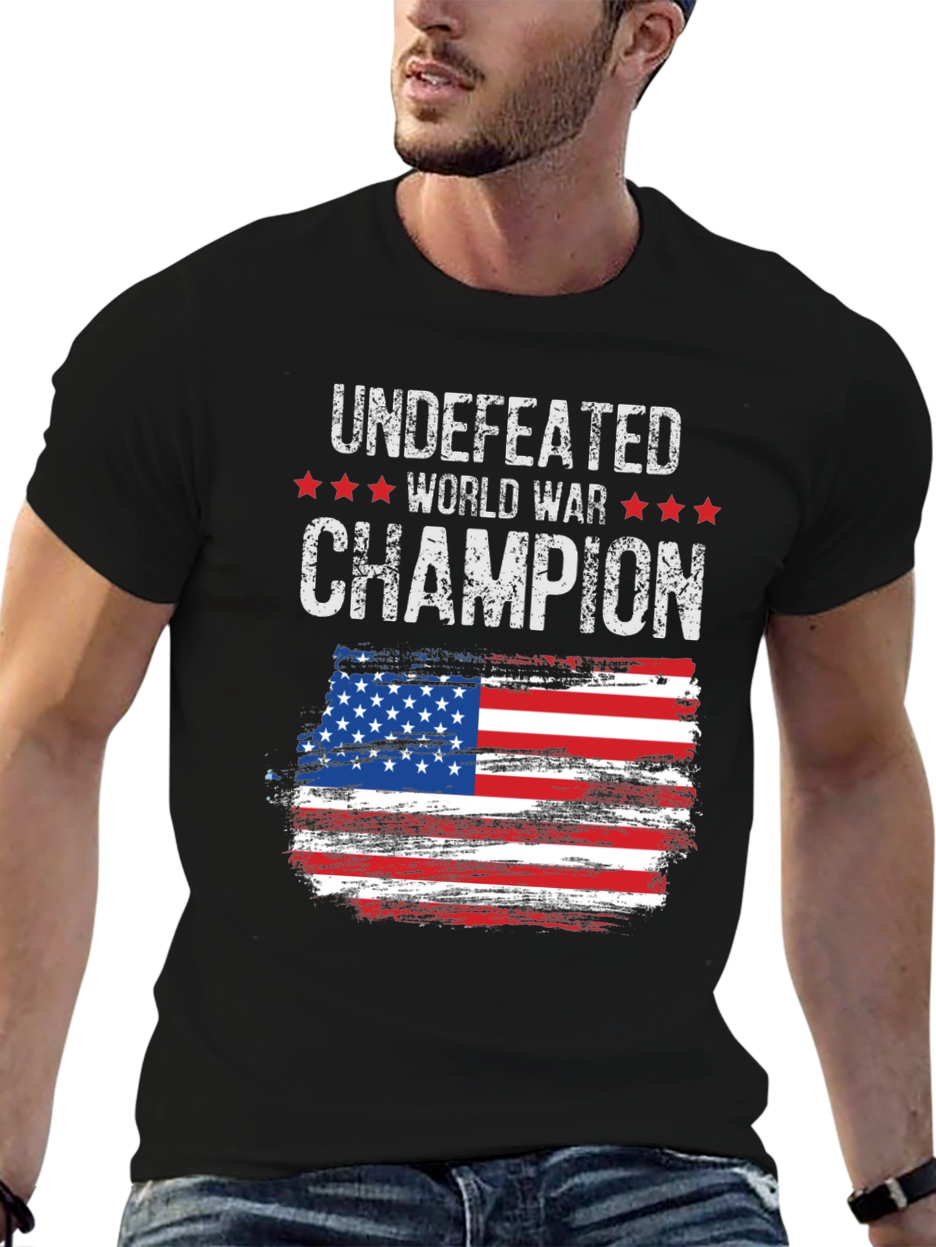 Undefeated World War Champion American Flag T-Shirt