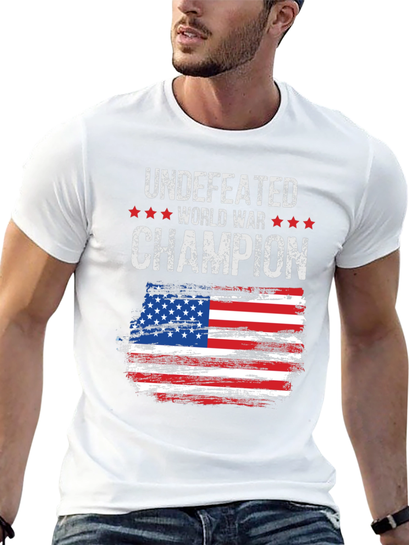 Undefeated World War Champion American Flag T-Shirt