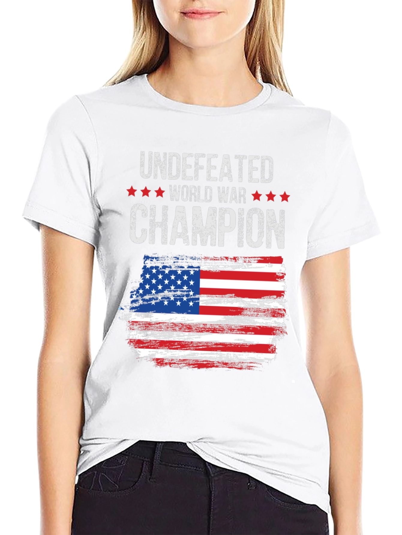 Undefeated World War Champion American Flag T-Shirt