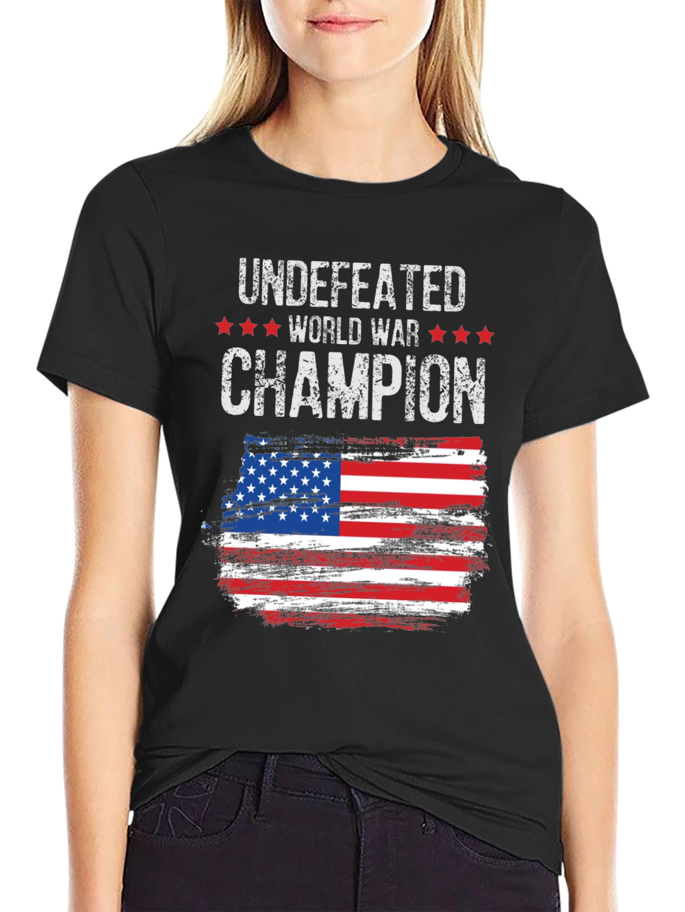 Undefeated World War Champion American Flag T-Shirt